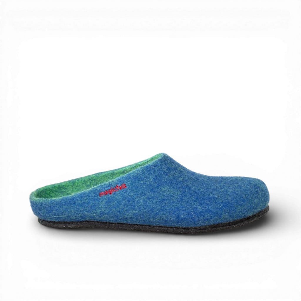 Gottstein Magicfelt 709 (100% Wolle) blau (Größe 36-42) Hausschuh
