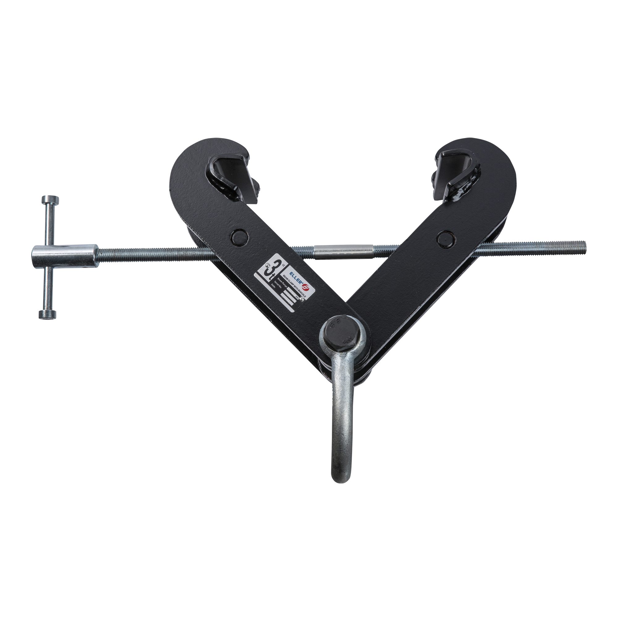 ELLER Kettenzug Eller Beam Clamp with Shackle 3 Tonne - 76 - 190 mm