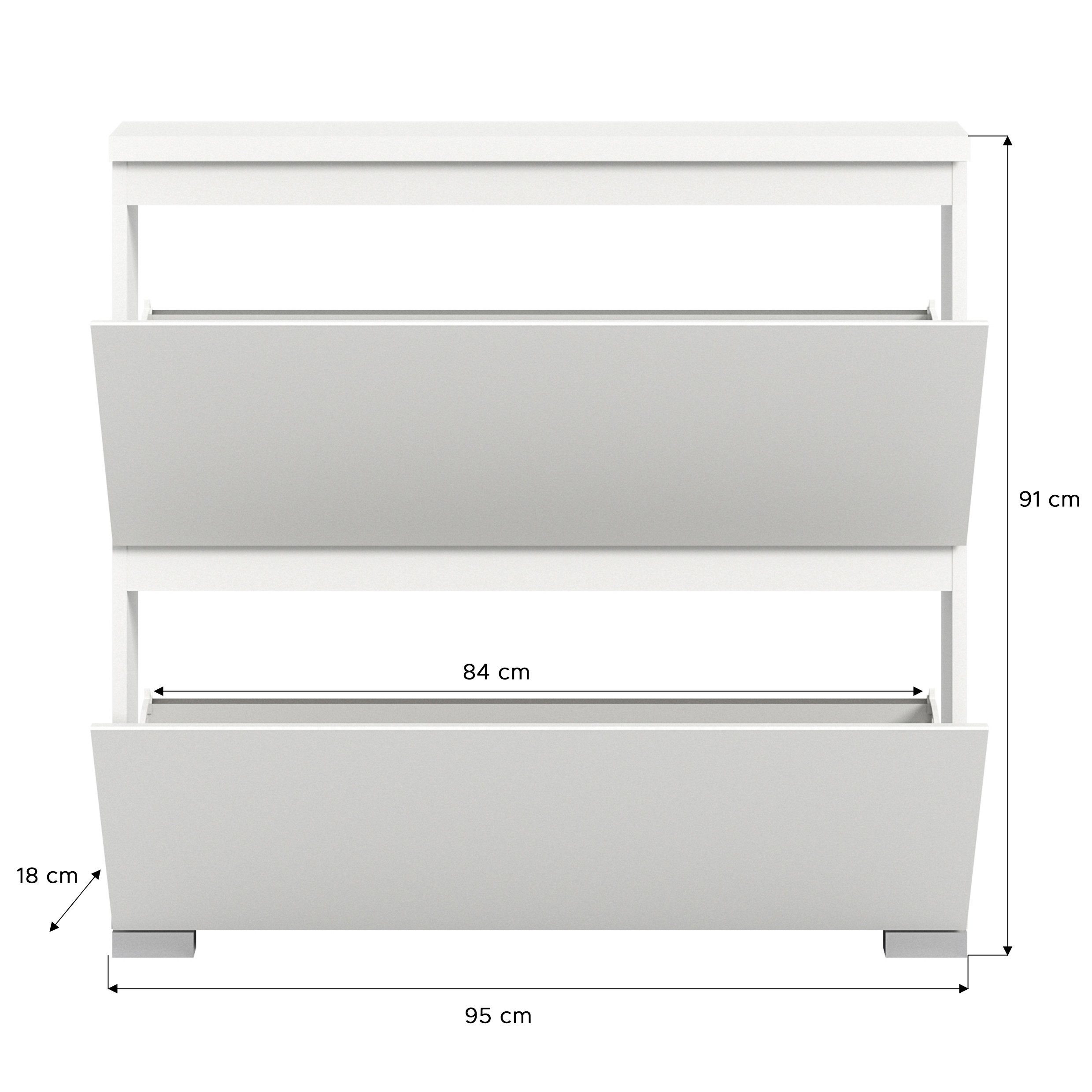 Newroom Schuhschrank Guliette Schuhschrank Weiß Schuhregal günstig online kaufen