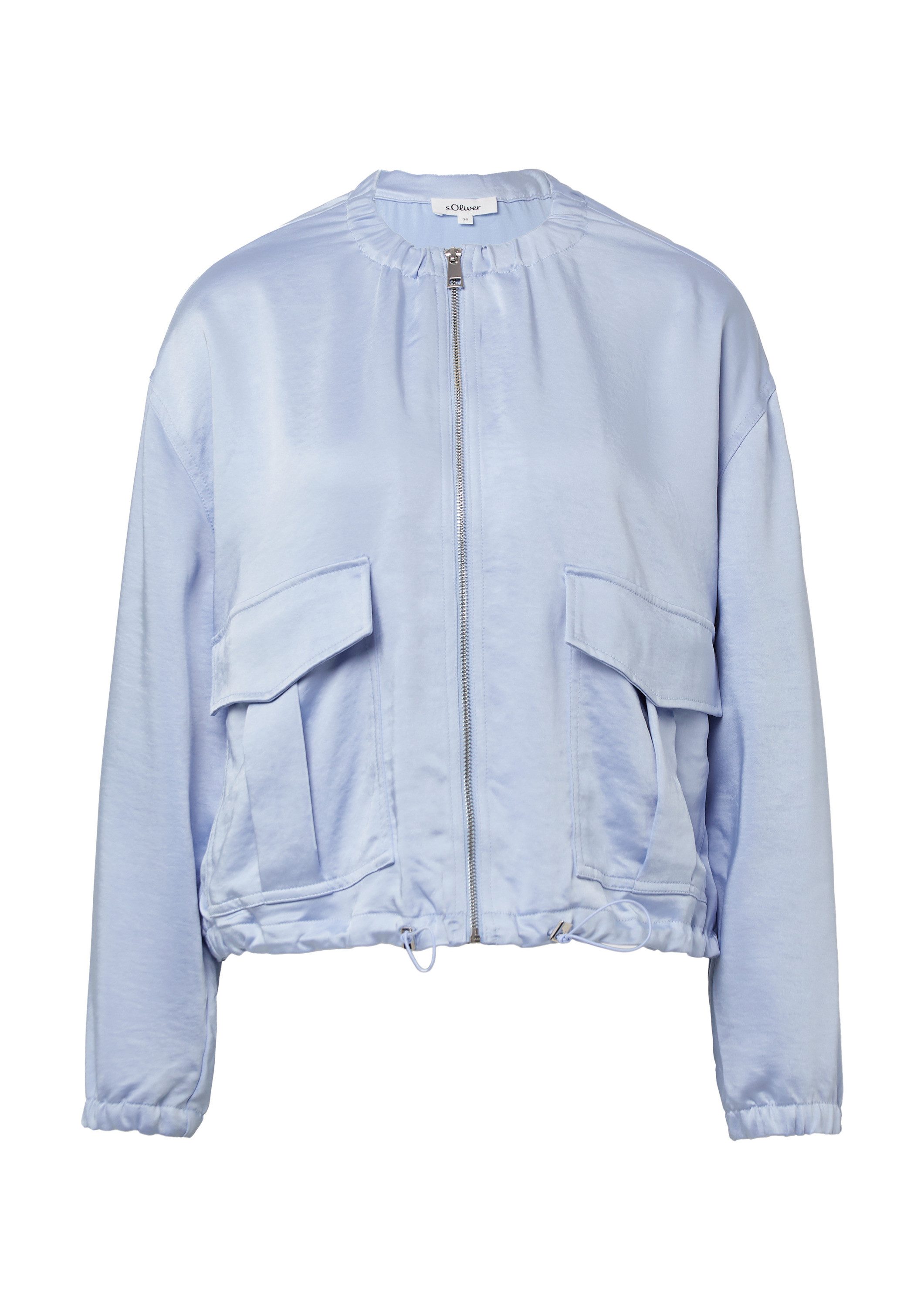s.Oliver Funktionsjacke Indoor-Jacke Satin-Blouson mit aufgesetzten Taschen günstig online kaufen
