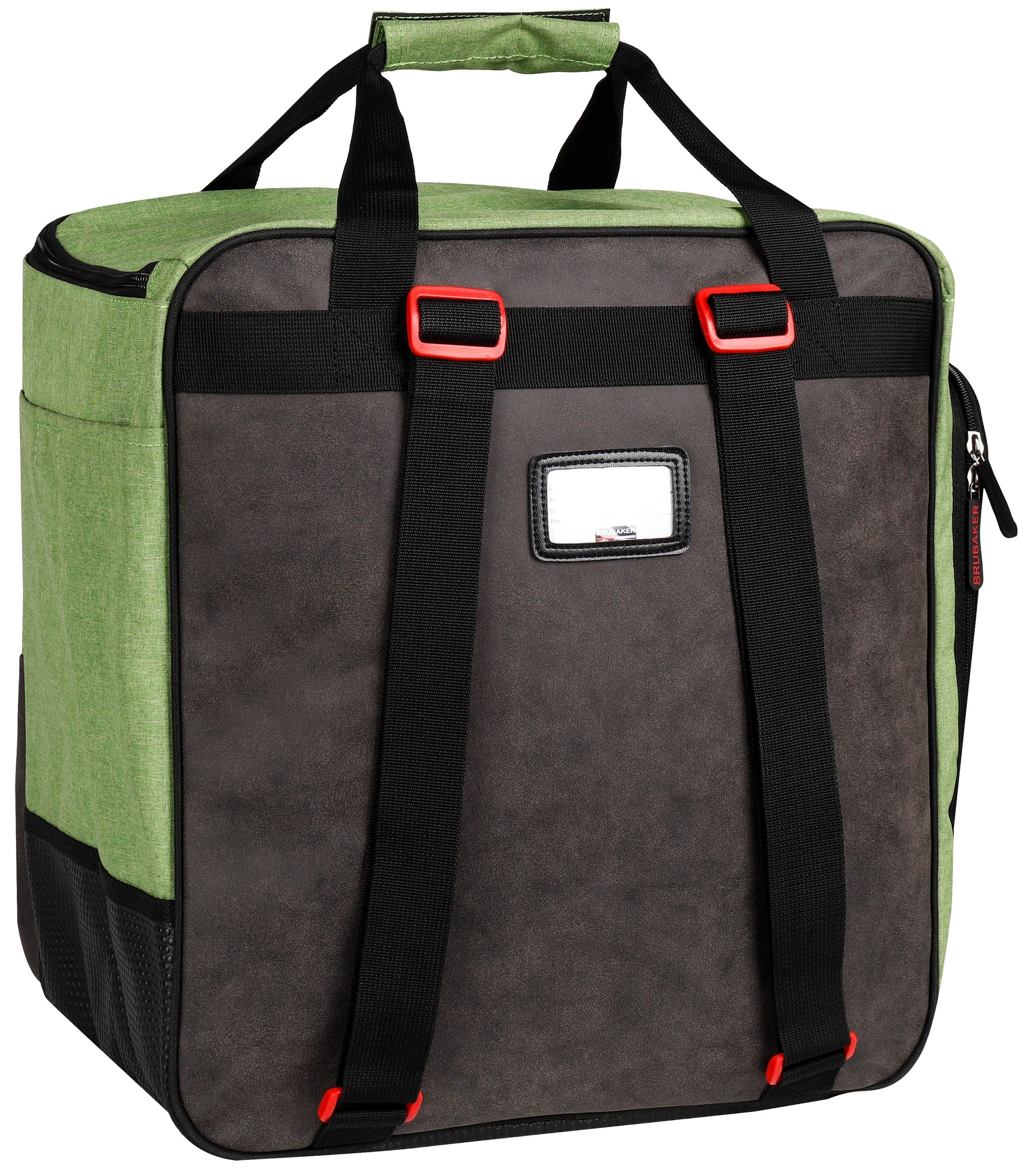 BRUBAKER Sporttasche Skischuhtasche, Skitasche für Skistiefel (1-tlg., reißfest und nässeabweisend), Komfort Stiefeltasche mit Rucksackfunktion für Skischuhe, Helmtasche