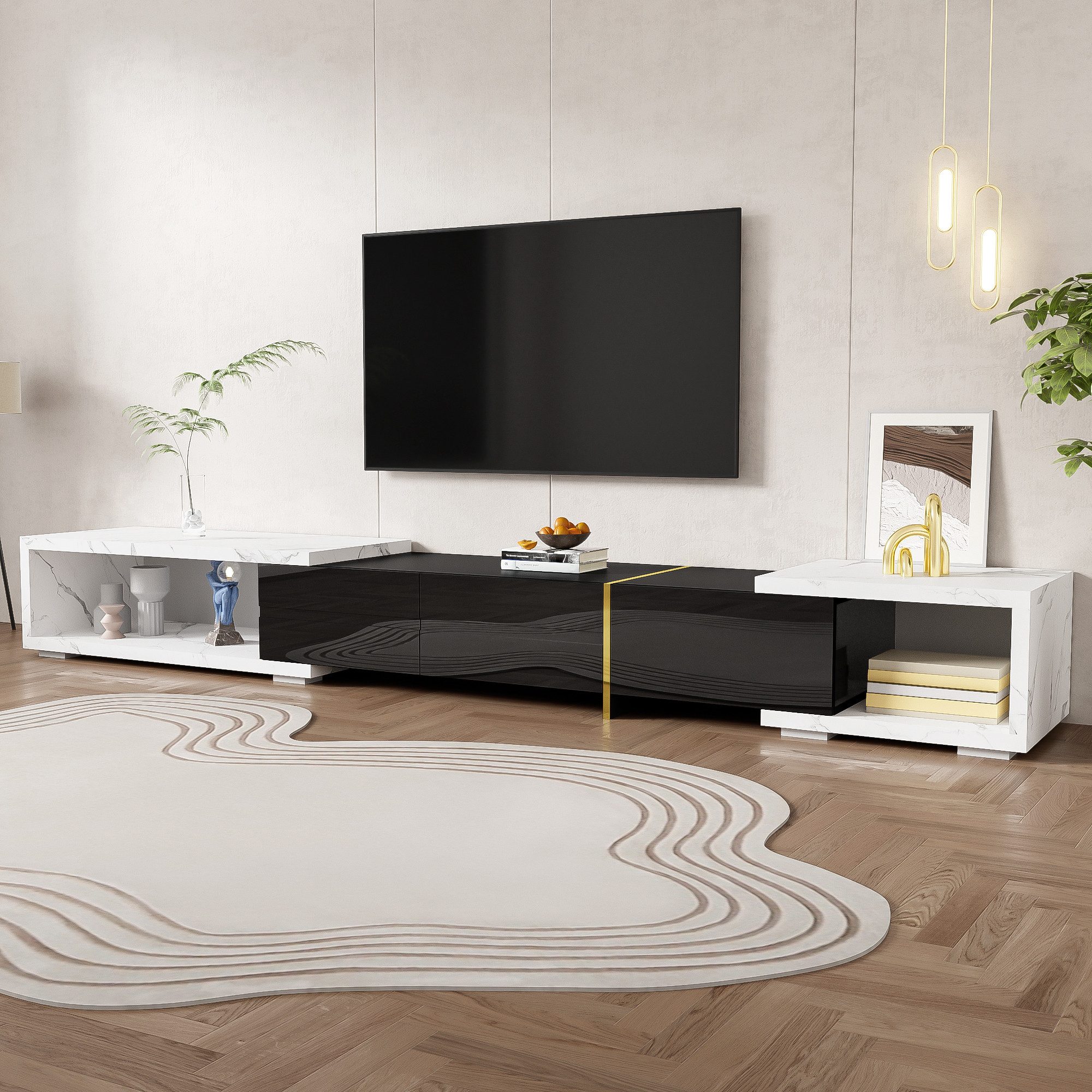 HAUSS SPOLE Lowboard Hochglanz mit variabler günstig online kaufen