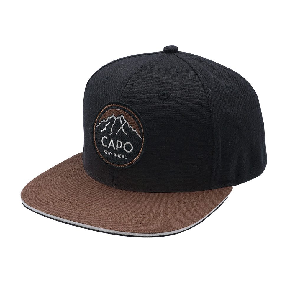 Baseball Cap Baseballcap, Label 6-teilig, flaches Dach