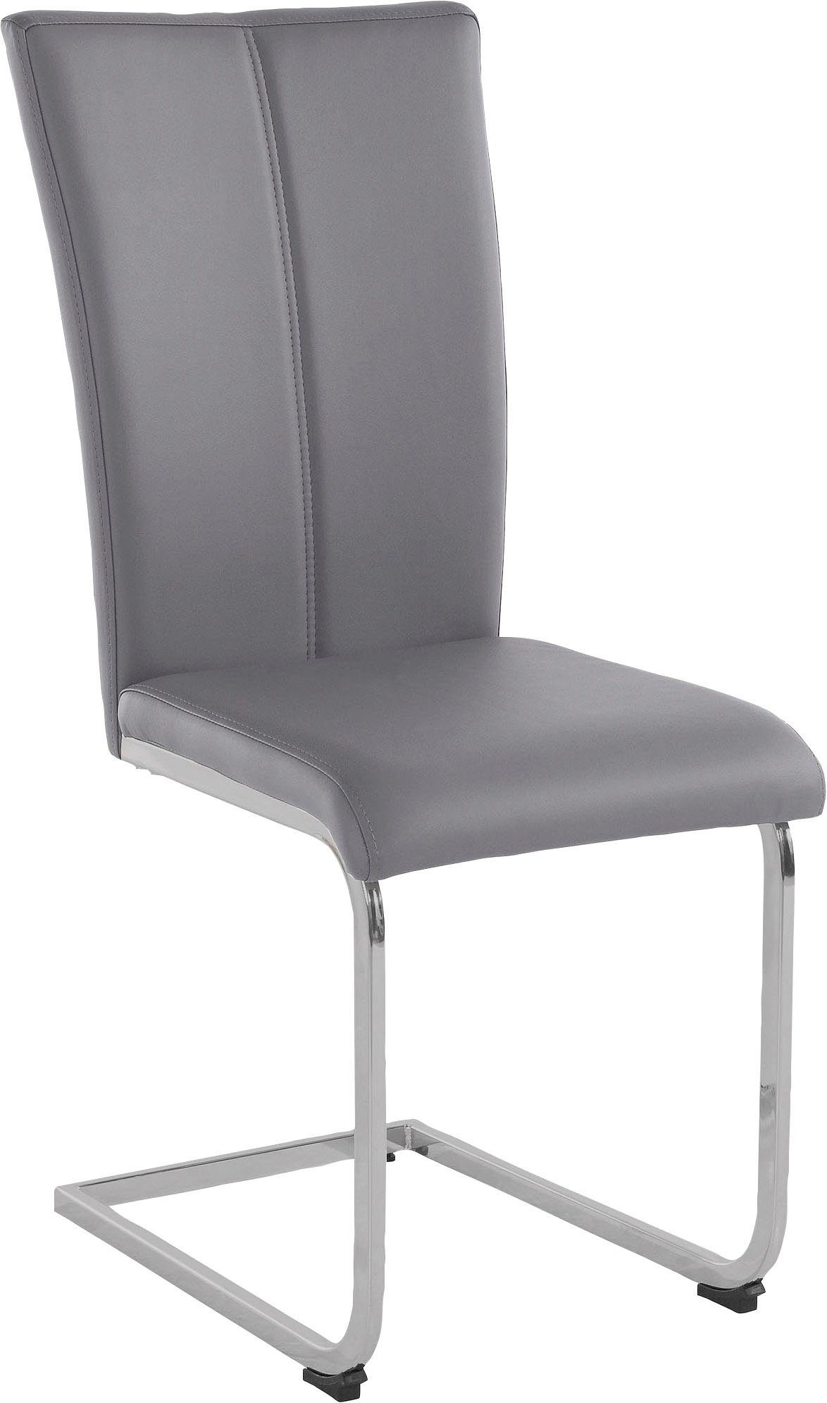 Home affaire Freischwinger Alex (Set, 2 St), Stuhl belastbar bis 120 Kg, Gestell im Chrom-Look