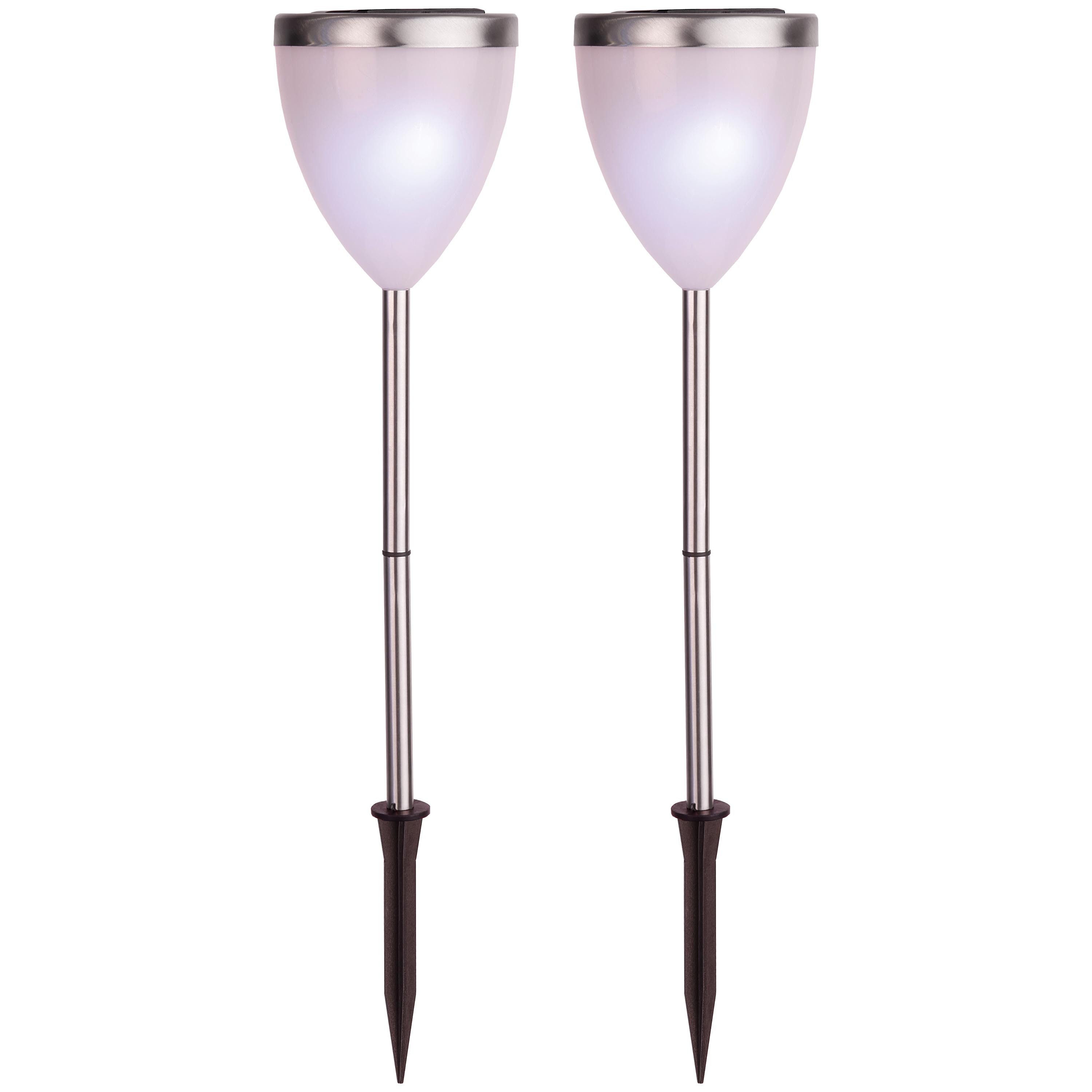 STAR TRADING LED Solarleuchte Vigo, Solar-Gartenleuchte Vigo 2er-Set