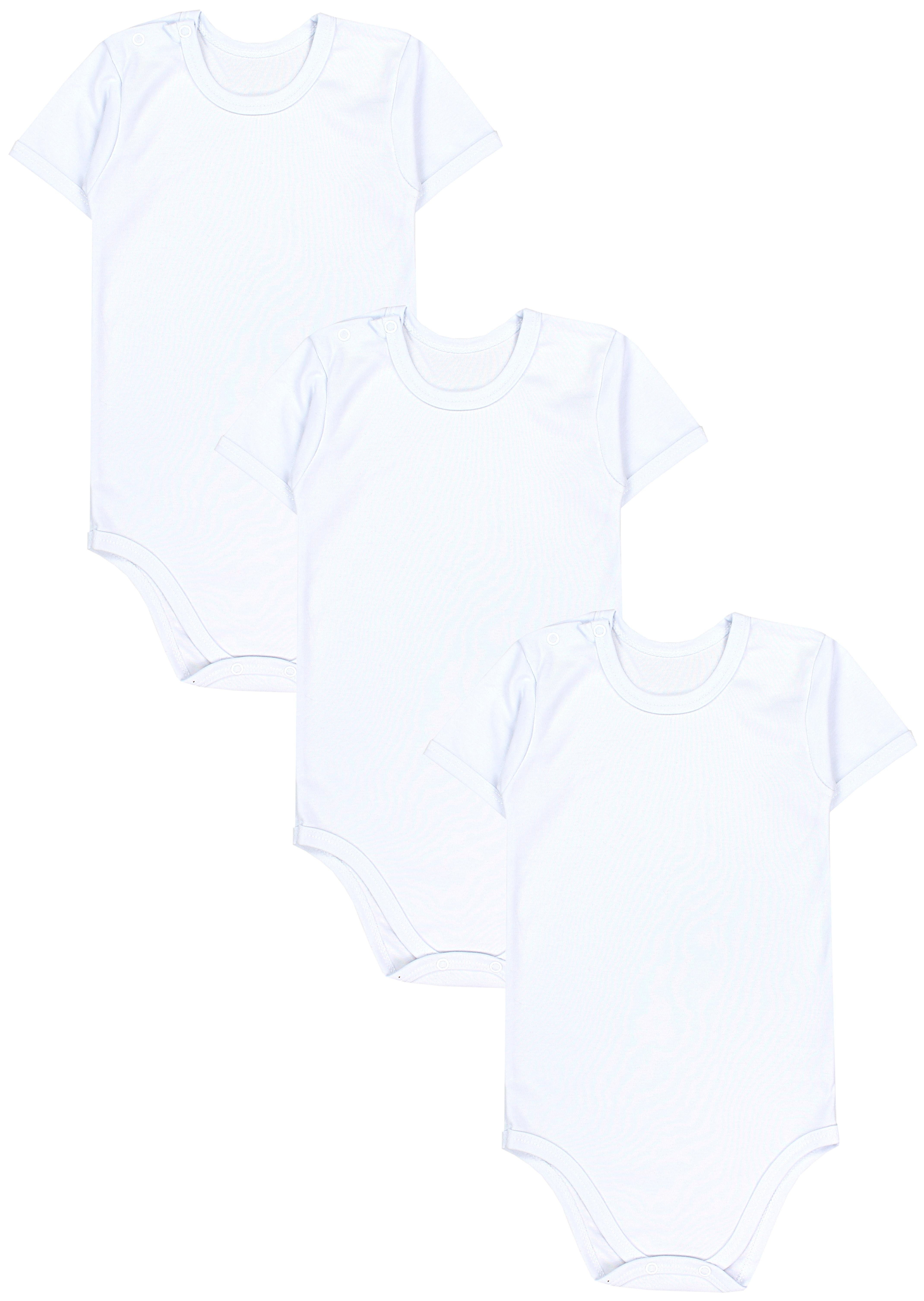 TupTam Kurzarmbody TupTam Kinder Unisex Kurzarm Body Baumwolle 3er Set Weiß | Shirtbodies