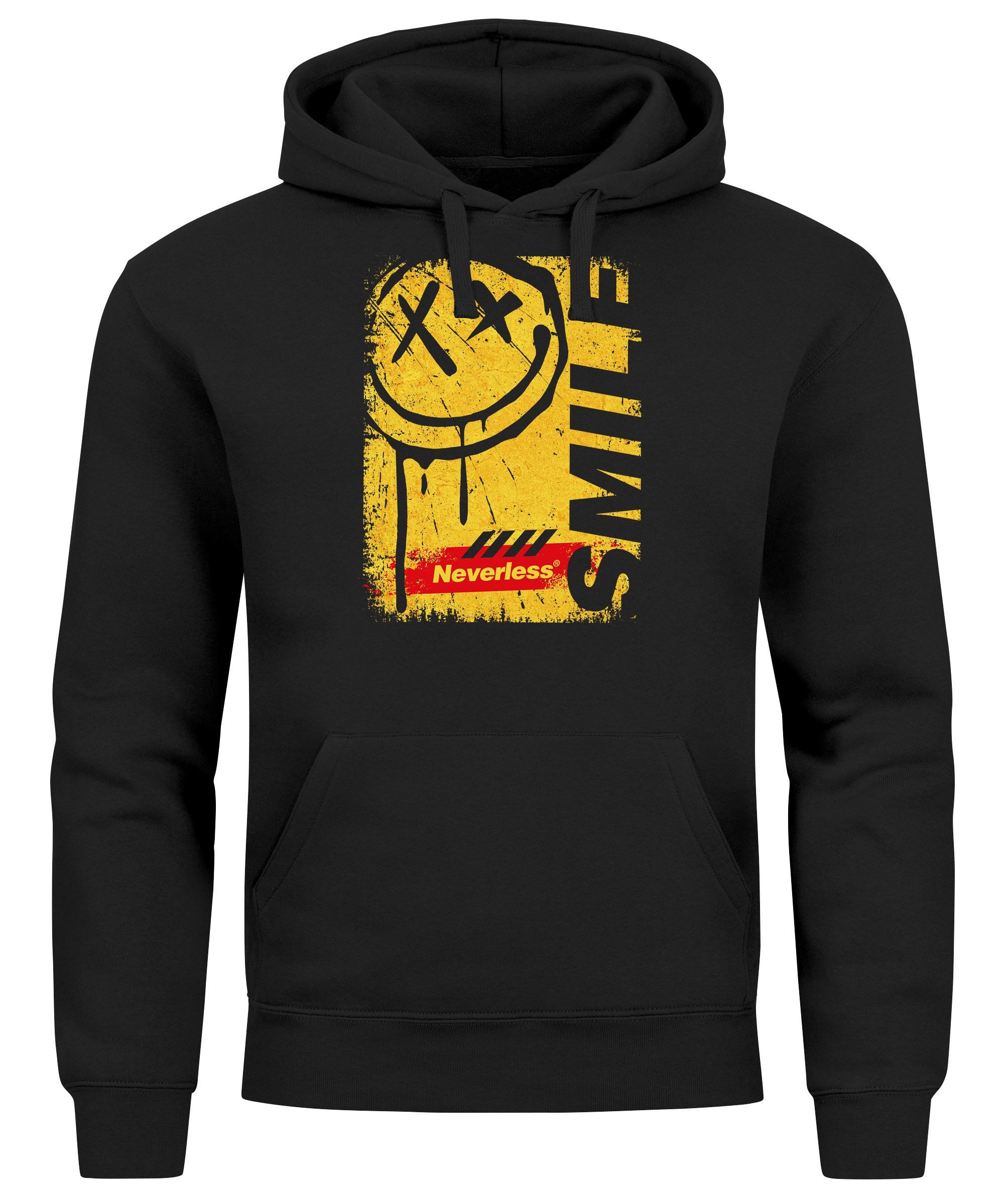 Hoodie Hoodie Herren Print Aufdruck Smile Graffiti Design Drippy Face