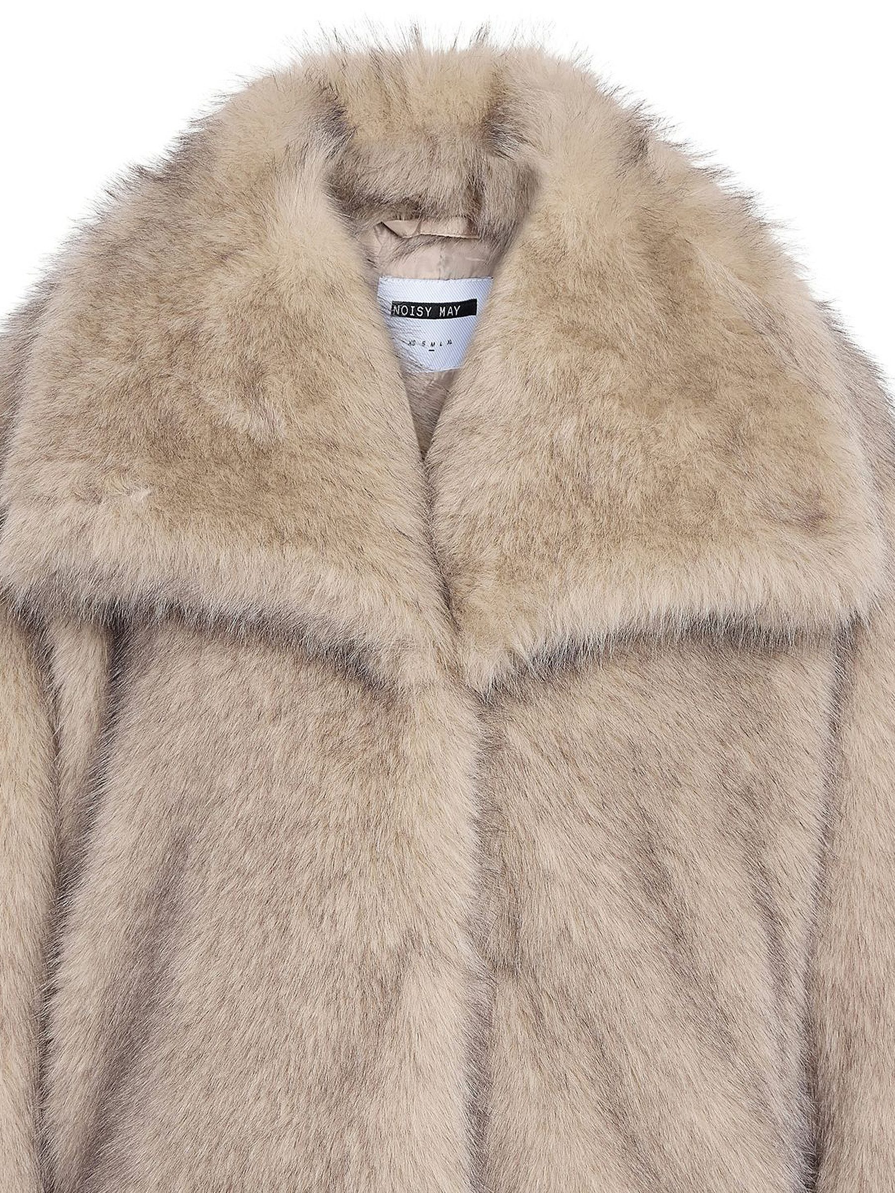 Noisy may Blouson Weicher Kunstfell-Look mit großem Kragen (1-St) NMMOIRA F günstig online kaufen