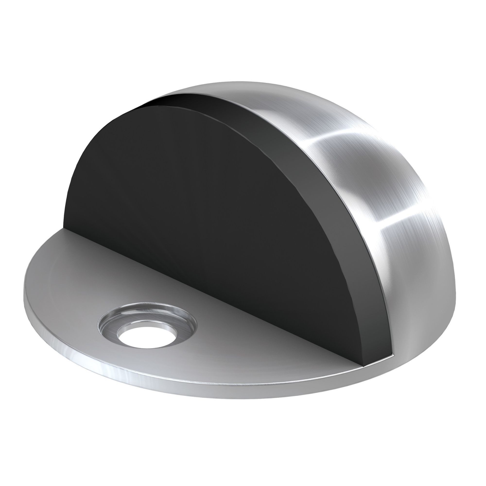 BASI Wandtürstopper Türpuffer, Türstopper (Packung, 1 St), aus Edelstahl zur festen Boden-Montage, Durchmesser 44 mm