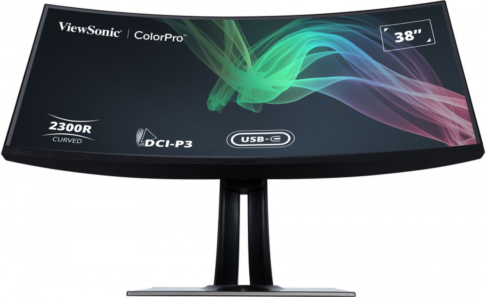 Viewsonic ColorPro VP3881a LED-Monitor LEDMonitor mit KVM-Switch KVMSwitch gebog TFT-Monitor (3840 x 1600 px, Quad HD+, 5 ms Reaktionszeit, 60 Hz, IPS, Curved, Lautsprecher, HDR, Höhenverstellbar)