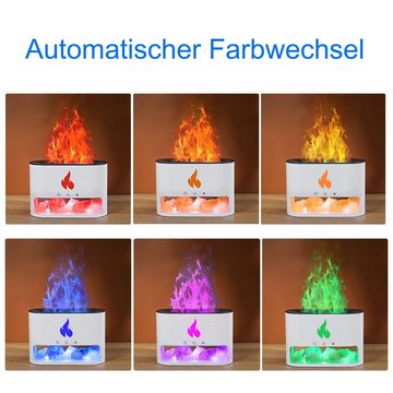 Tidyard Luftbefeuchter Aromatherapie Diffusor für ätherische Öle, 0,25 l Wassertank, 4-Farben-Flamme