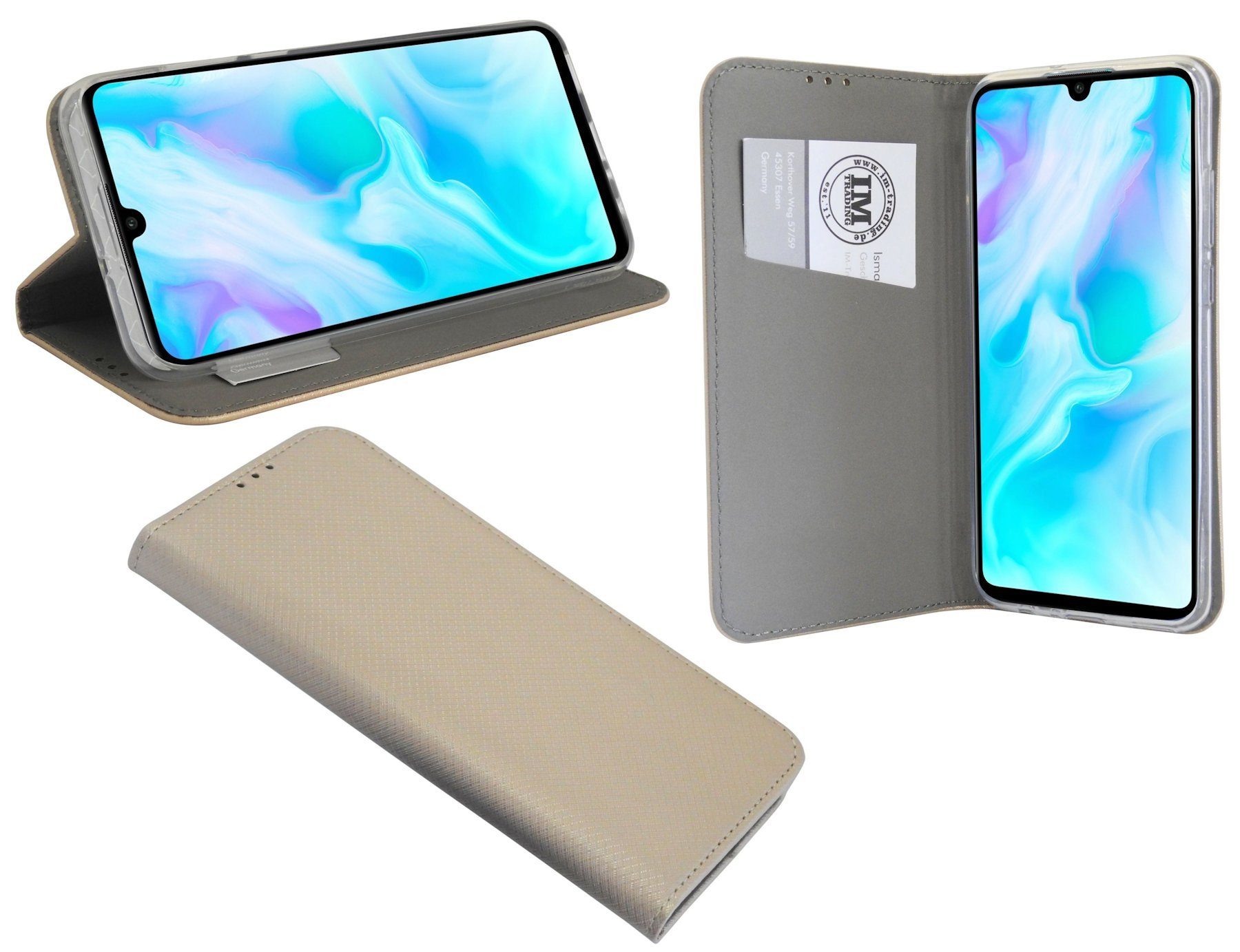 cofi1453 Handyhülle Buch Tasche "Smart" kompatibel mit HUAWEI P30 LITE Handy Hülle Etui Brieftasche Schutzhülle mit Standfunktion, Kartenfach
