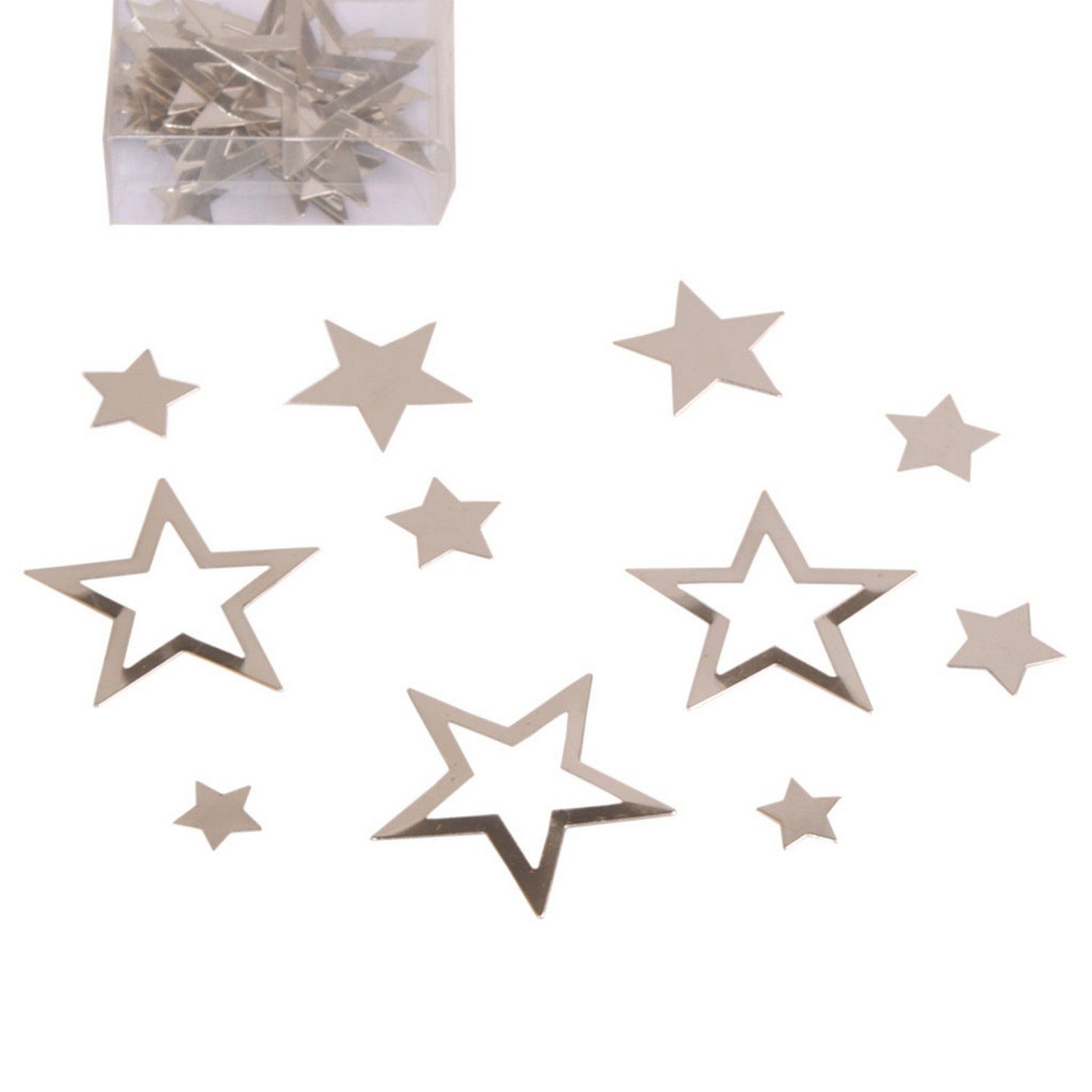 Deko AS Streudeko Metall Streusterne Streudeko 80st silber