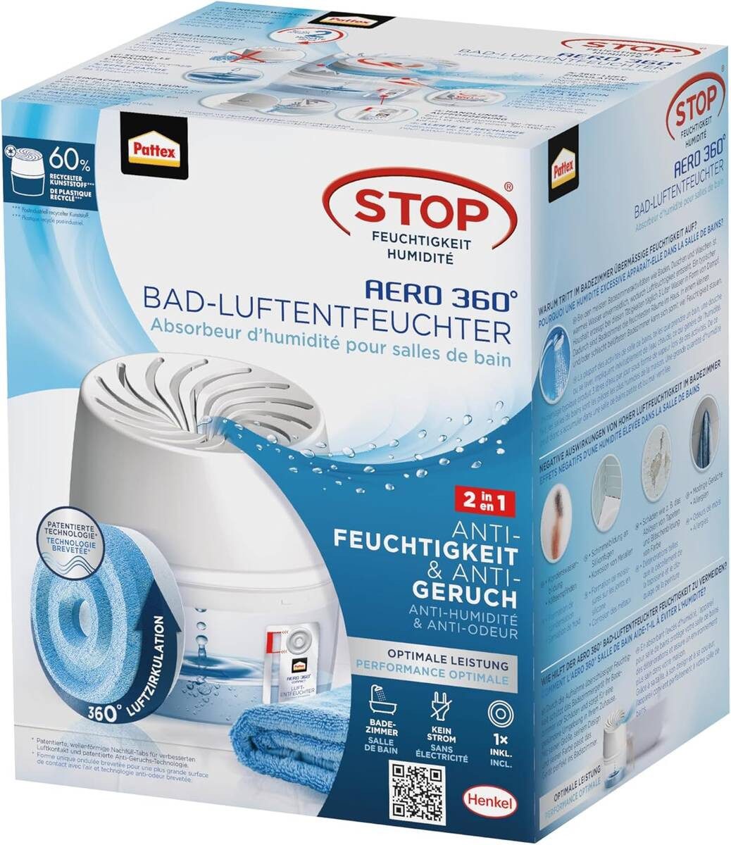 Pattex Luftentfeuchter AERO 360, 360°,einfache Handhabung,stromlos,effizien günstig online kaufen