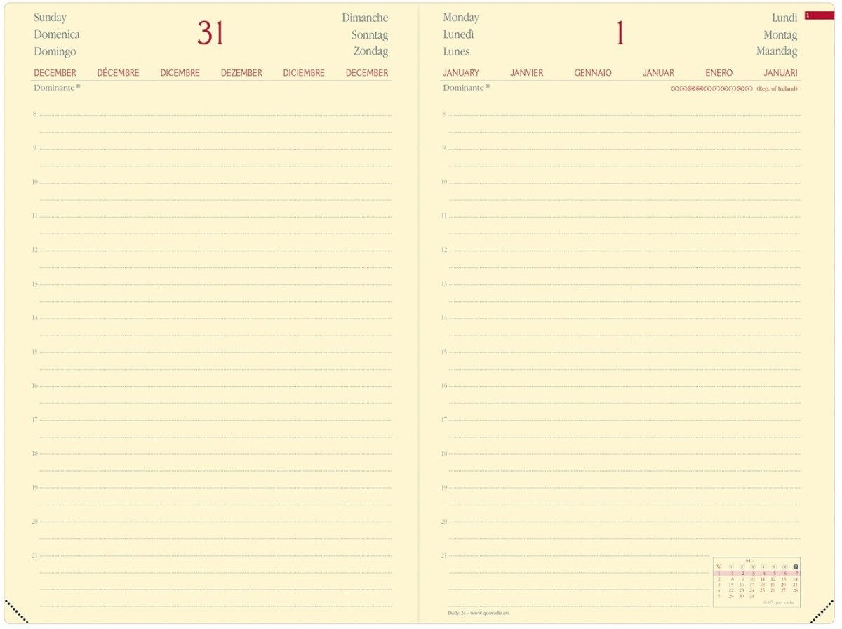 Buchkalender Buchkalender Daily 24 16x24cm Silk schwarz 2026