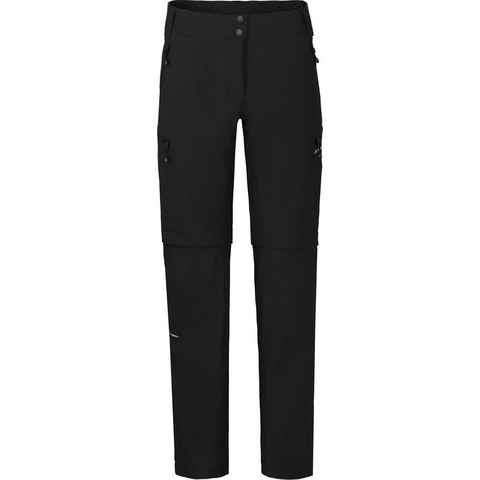 Bergson Zip-off-Hose VALLI zip-off Damen Radhose, robust elastisch, Kurzgrößen, schwarz