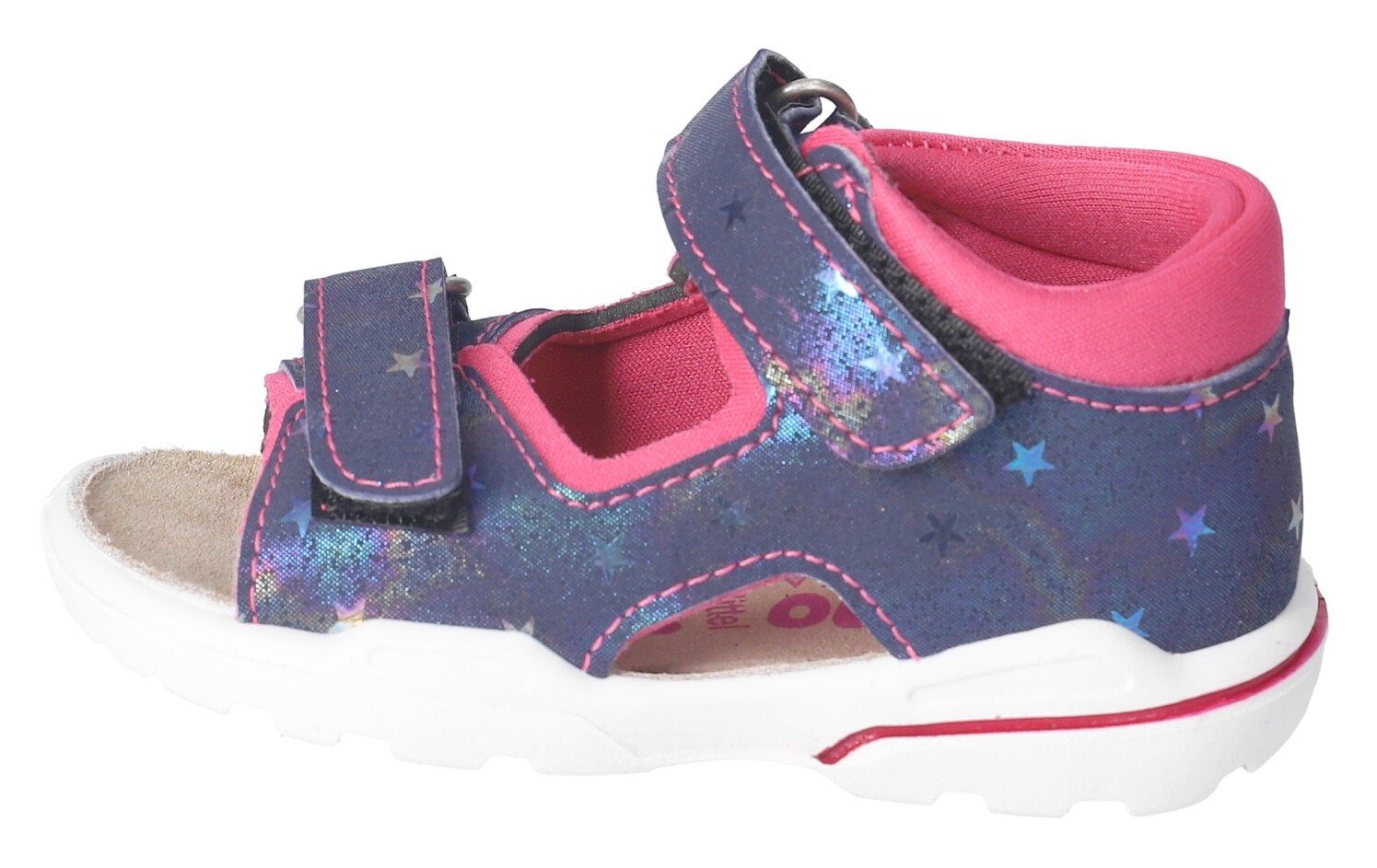 Titu navy-pink-changierend Print by mit schimmerndem WMS: Lauflernschuh normal RICOSTA PEPINO