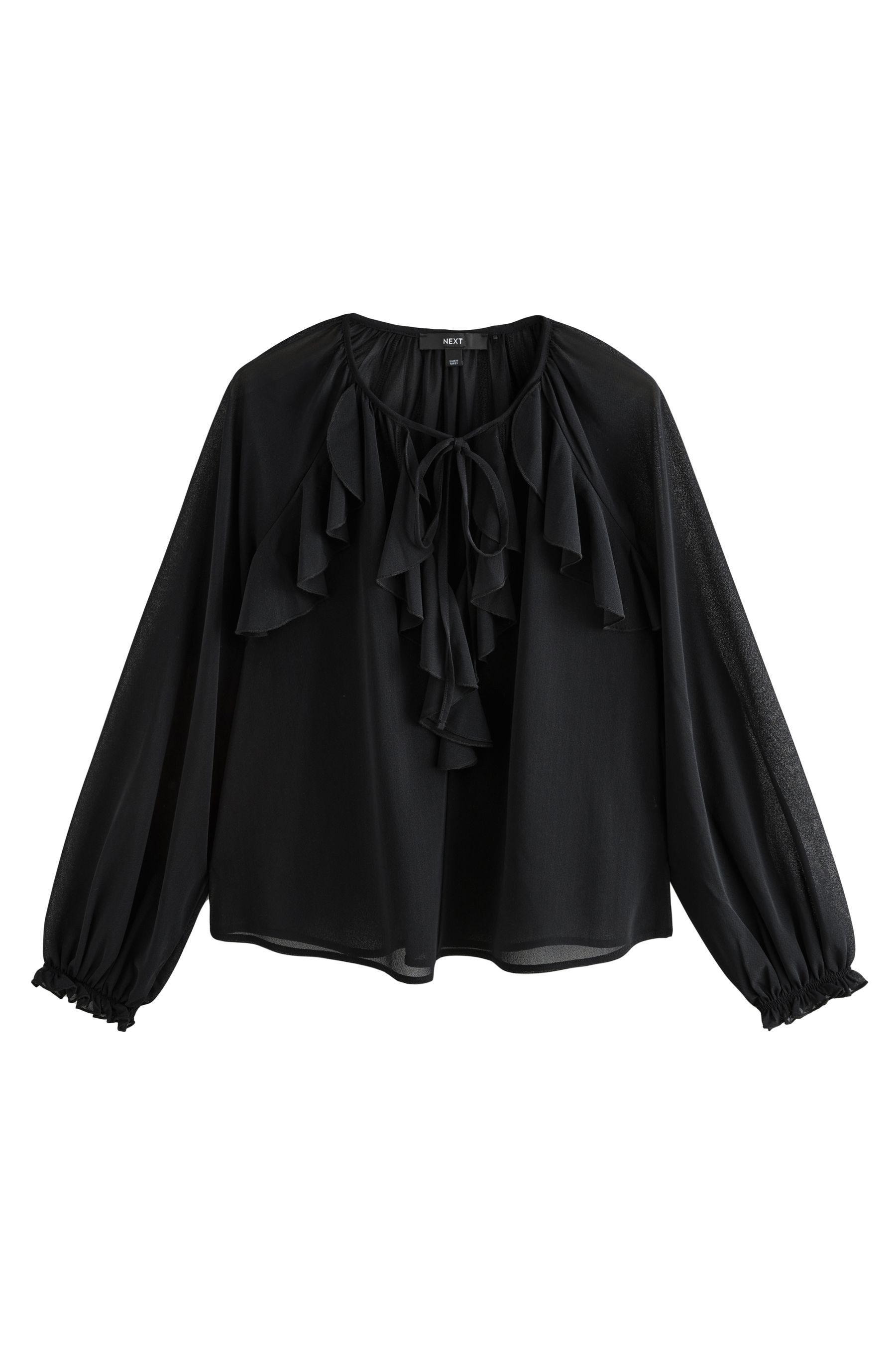 Langarmbluse Boho-Bluse aus Mesh mit langen Ärmeln
