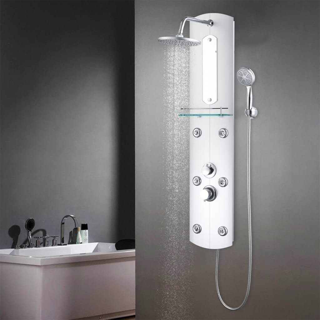 vidaXL Duschsystem Duschpaneel 25×43×120 cm Silbern, Höhe 120 cm