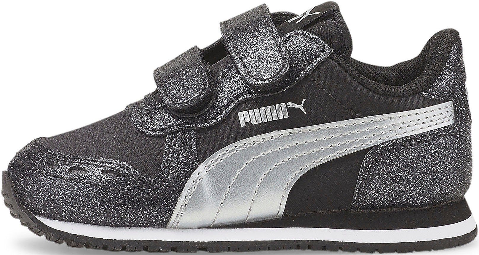 Silver-Puma Black-Puma Puma Klettverschluss Sneaker mit PUMA CABANA RACER Silver INF V GLITZ