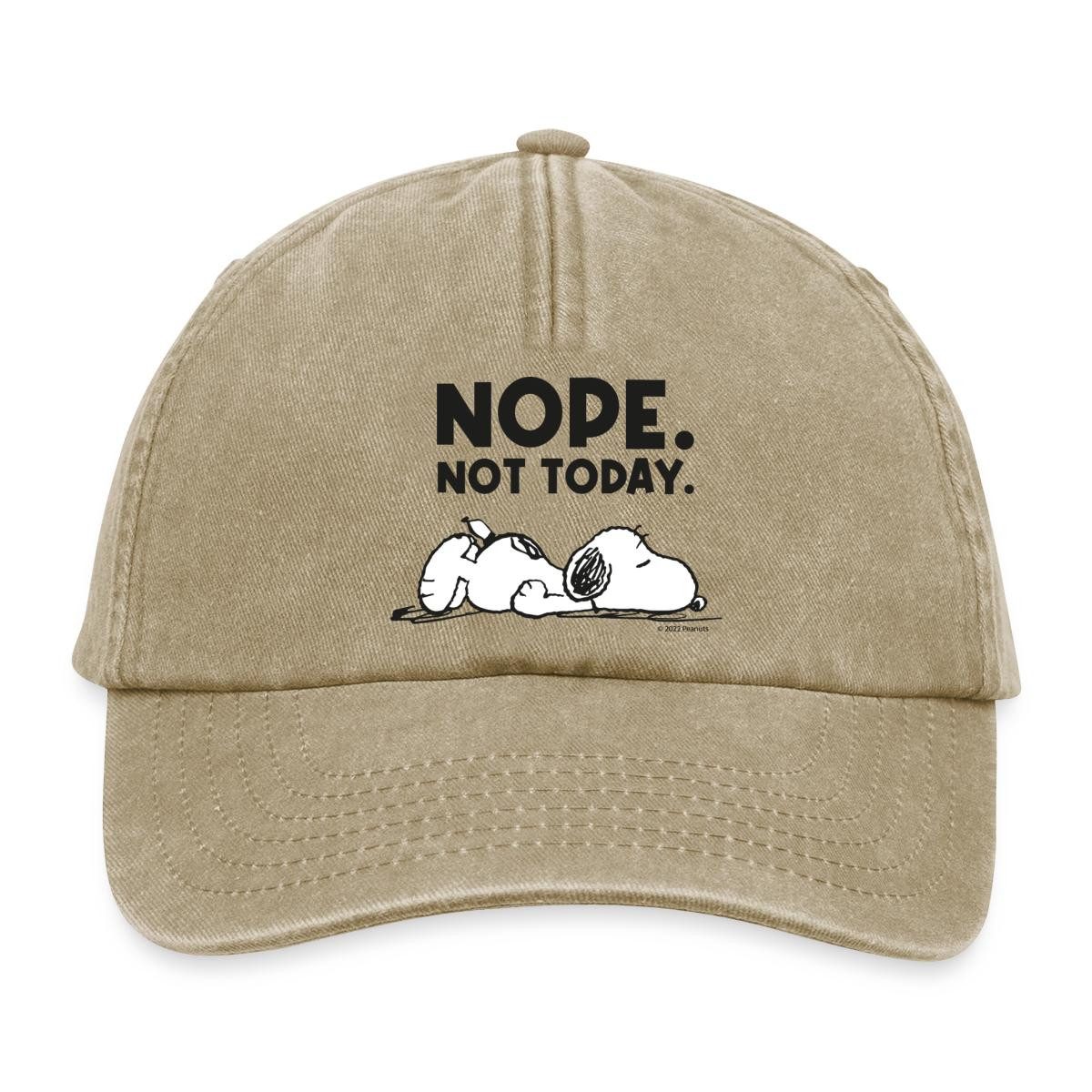 Spreadshirt Baseball Cap Peanuts Snoopy Nope Not Today Bürohumor Vintage Cap (1-St)