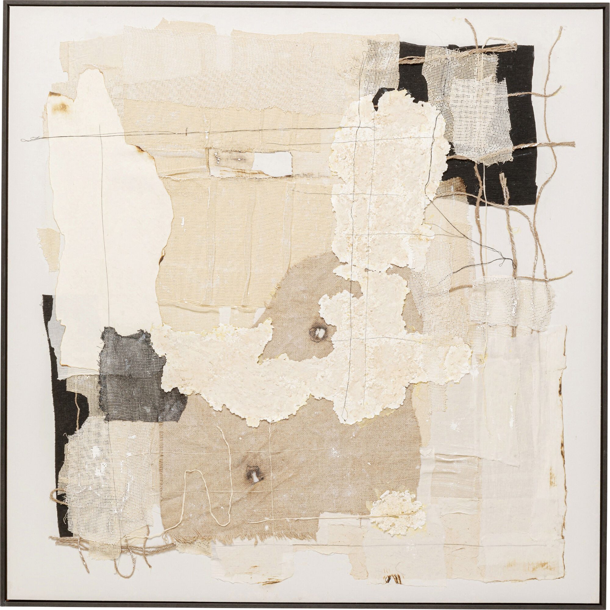 Kare Design Leinwandbild Arty Collage, Abstrakt, handgearbeitet, 120x120 cm