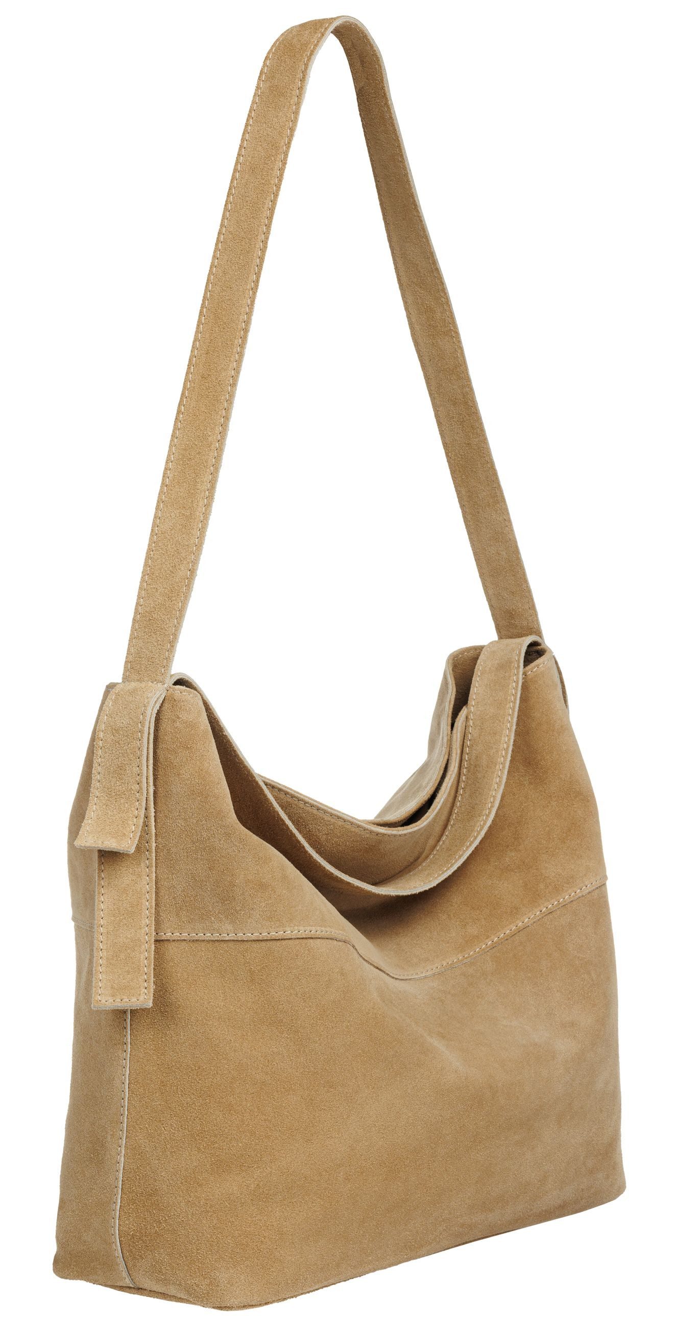 Caspar Schultertasche große Vintage Damen Leder Handtasche - PREMIUM LINE - günstig online kaufen