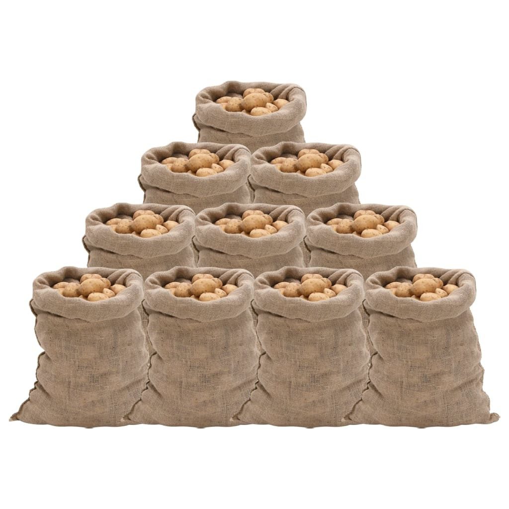 vidaXL Koffer vidaXL Jutesäcke 10 Stk. 60x105 cm 100% Jute 220 g/m²