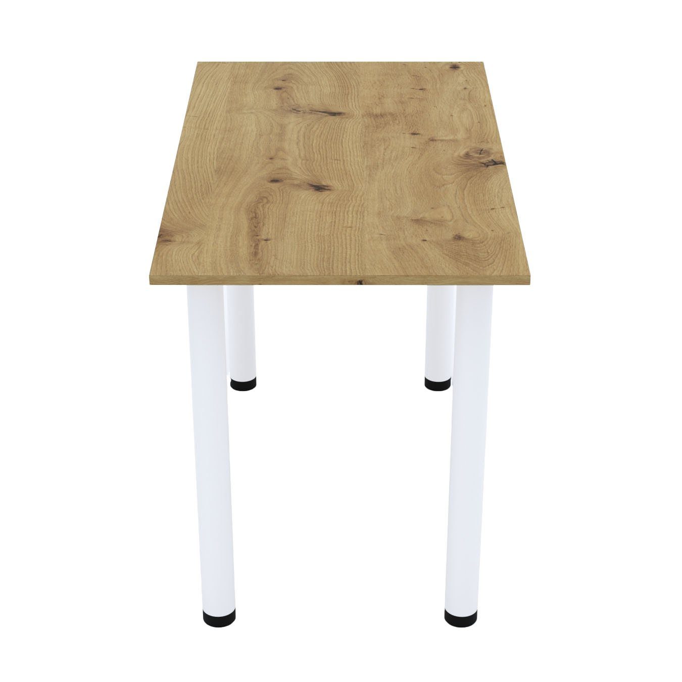 Artisan mit PVC Beinen AKKE 2mm weißen Bürotisch Eiche Esstisch, Küchentisch Esszimmertisch