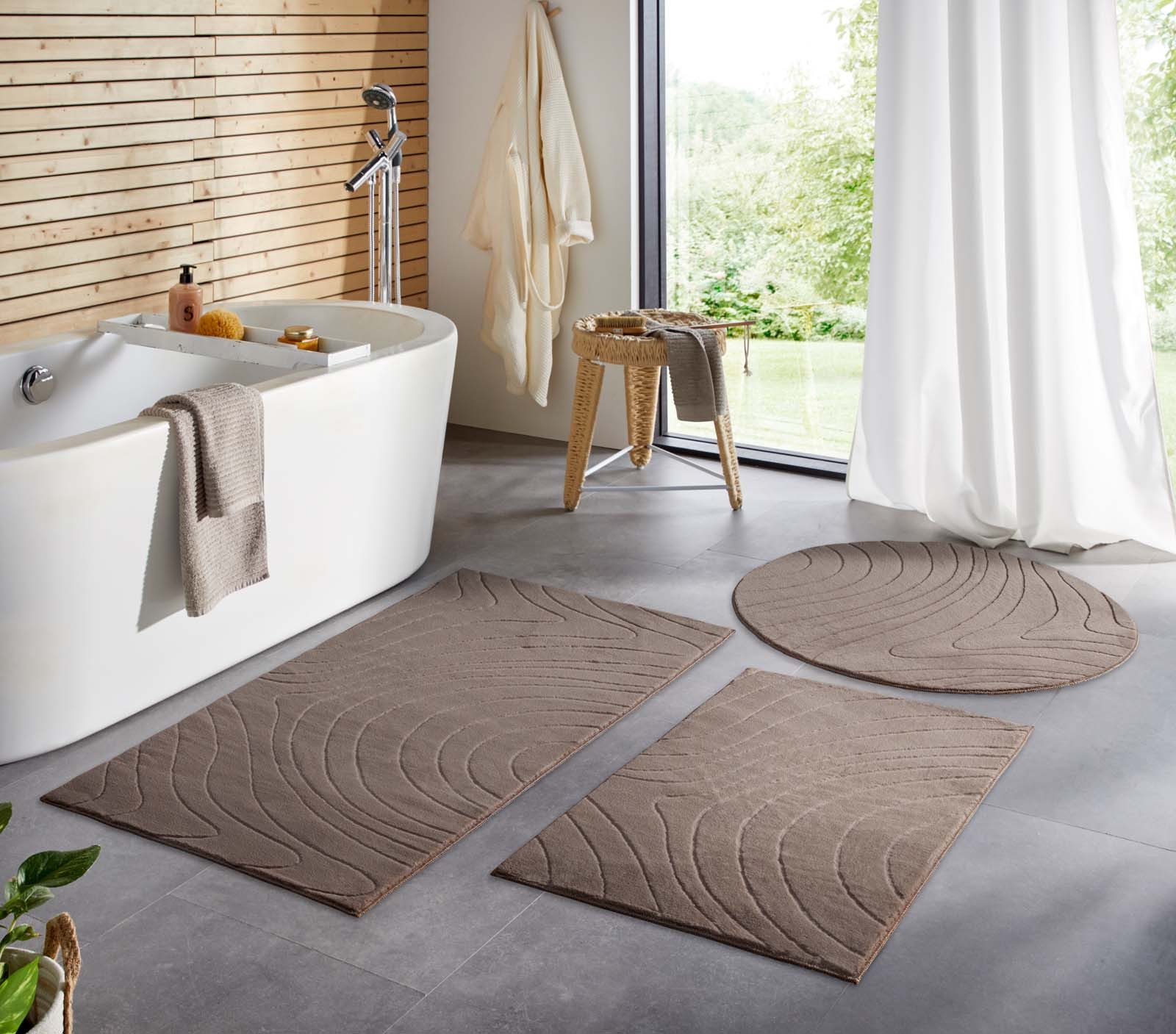 TaraCarpet Teppich TaraCarpet Homestyle 397 Organic, rechteckig, Höhe: 10 mm, Organic hoch-tief weich waschbar taupe 50x80