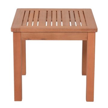 Spetebo Gartentisch Beistelltisch TUCSON aus Eukalyptus Holz - 44 x 44 cm (Packung, 1-St., 1 tlg), Gartentisch aus FSC Massivholz geölt