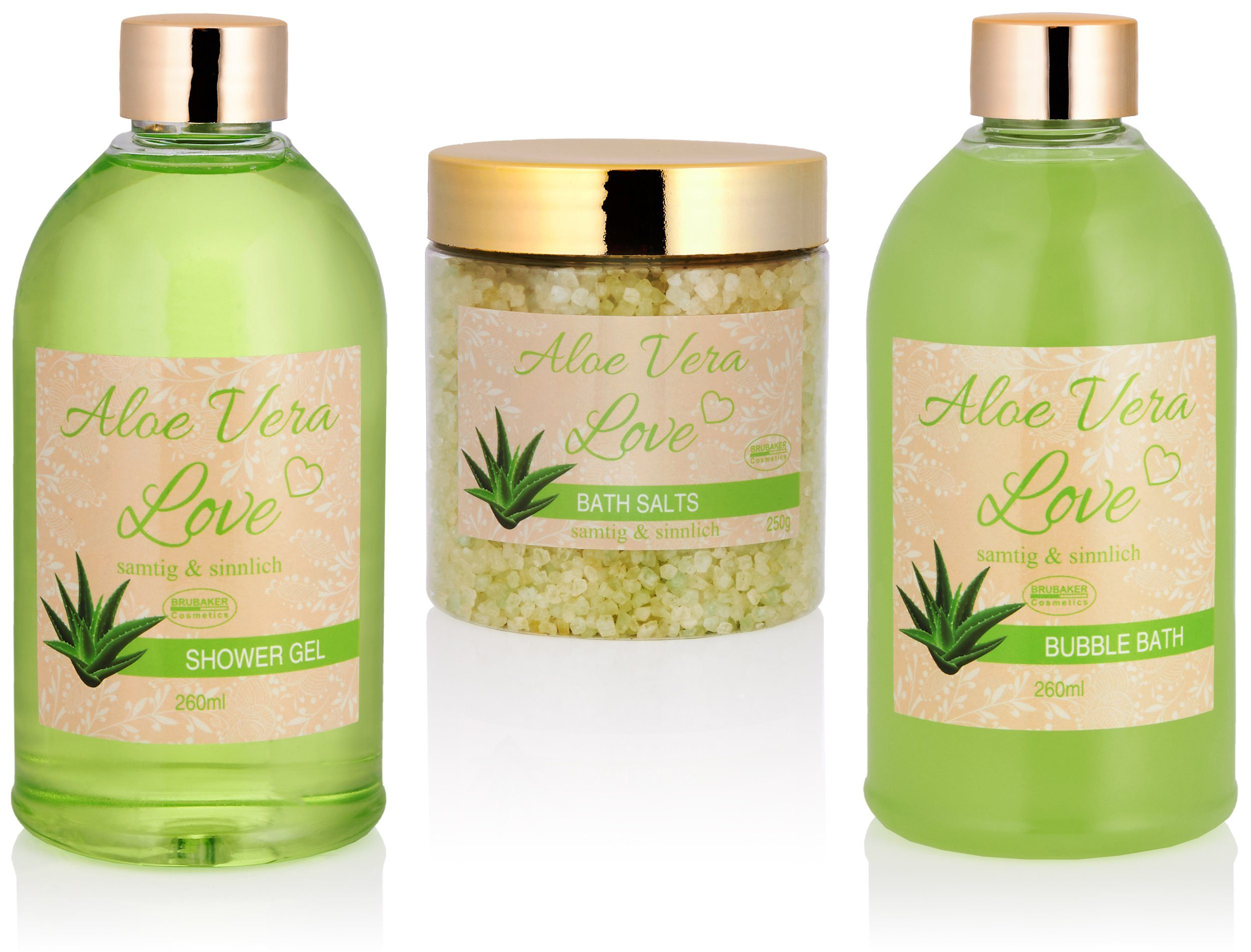 BRUBAKER Hautreinigungs-Set Dusch- und Badeset für Frauen, 6-tlg., Geschenkset, Damen Pflegeset mit Aloe Vera Duft, Wellness Beauty Set