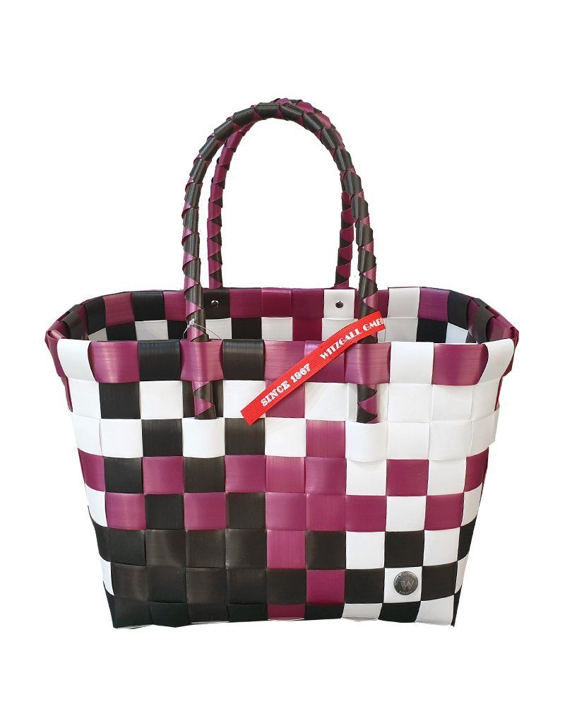 Witzgall Einkaufskorb ICE BAG Shopper Klassik 5010-01, Einkaufstasche lila-braun-weiß, 25 l, robuster, recycelter Kunststoff