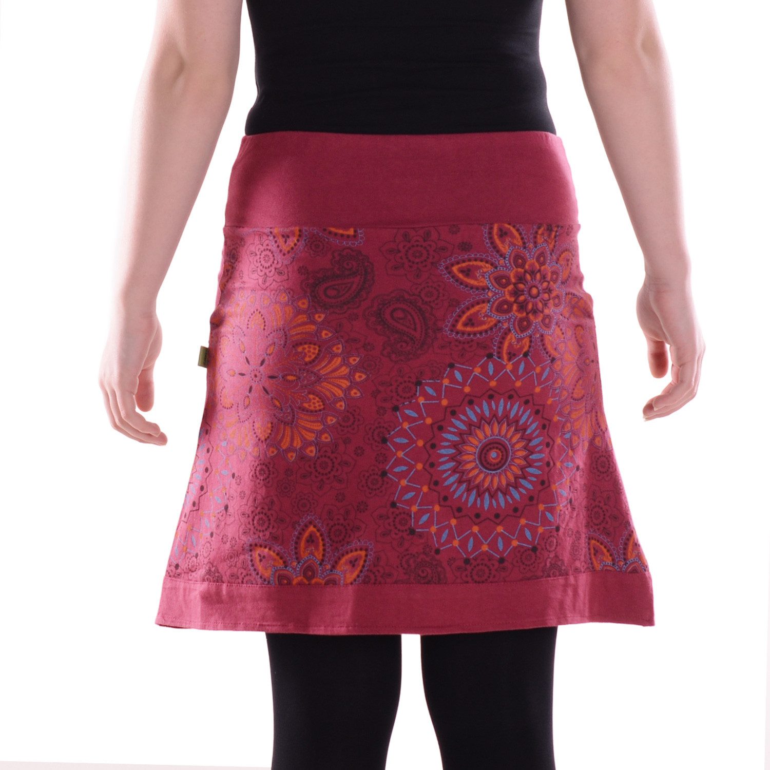 Vishes Minirock Damen Mini-Rock Baumwolle Blumen-Muster günstig online kaufen