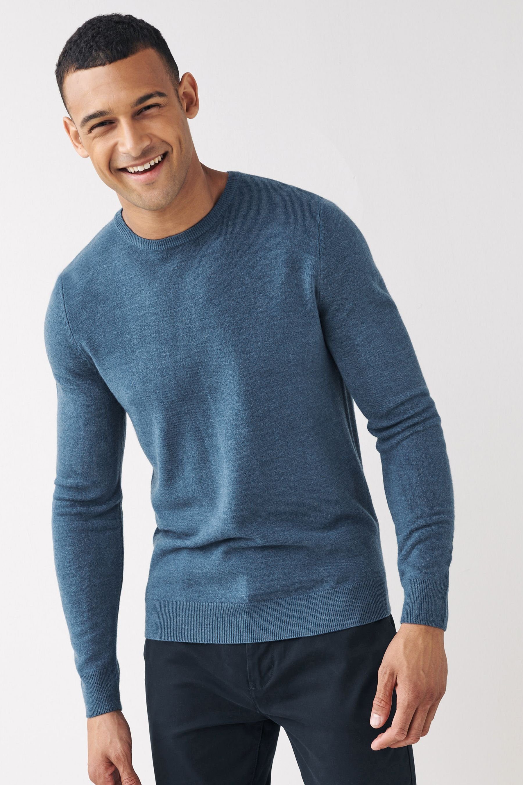Rundhalspullover Pullover mit weicher Haptik