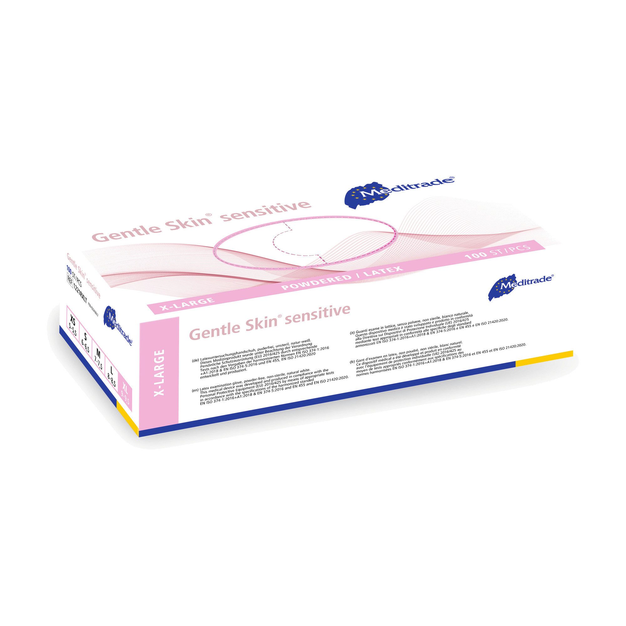 MediTrade Latexhandschuhe Meditrade Gentle Skin sensitive - Latex-Untersuchungshandschuhe