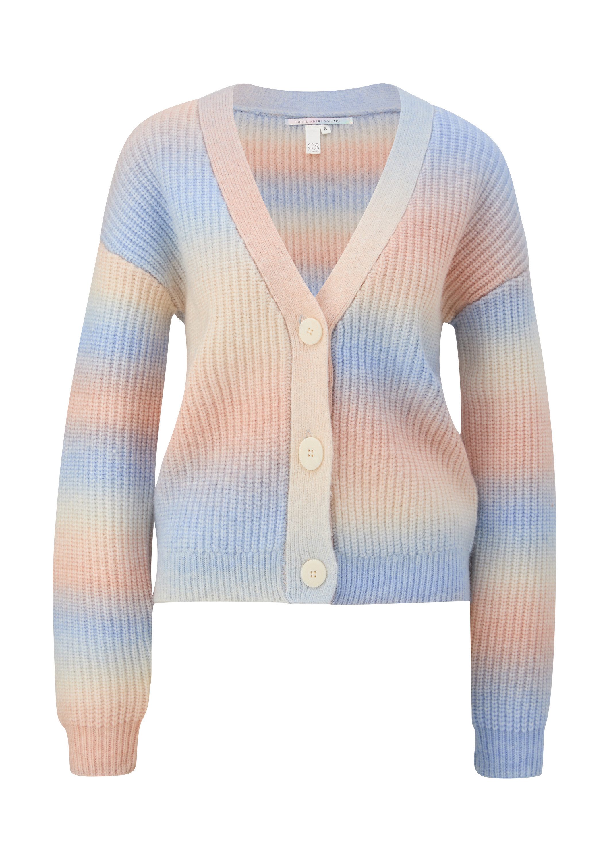 QS Cardigan Strickjacke Strickjacke mit Farbverlauf
