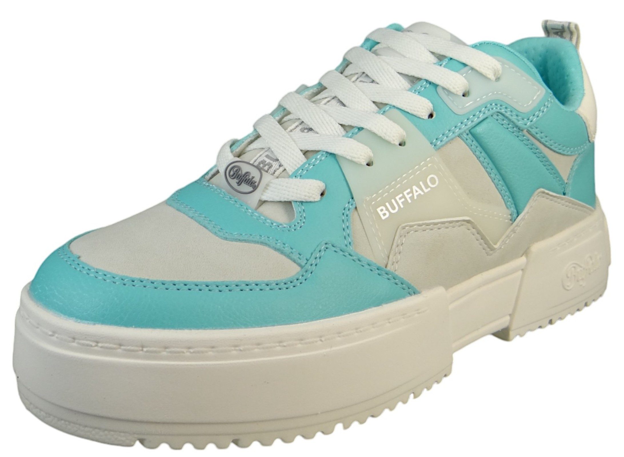 1636190 Low Top Grey Aqua Sneaker