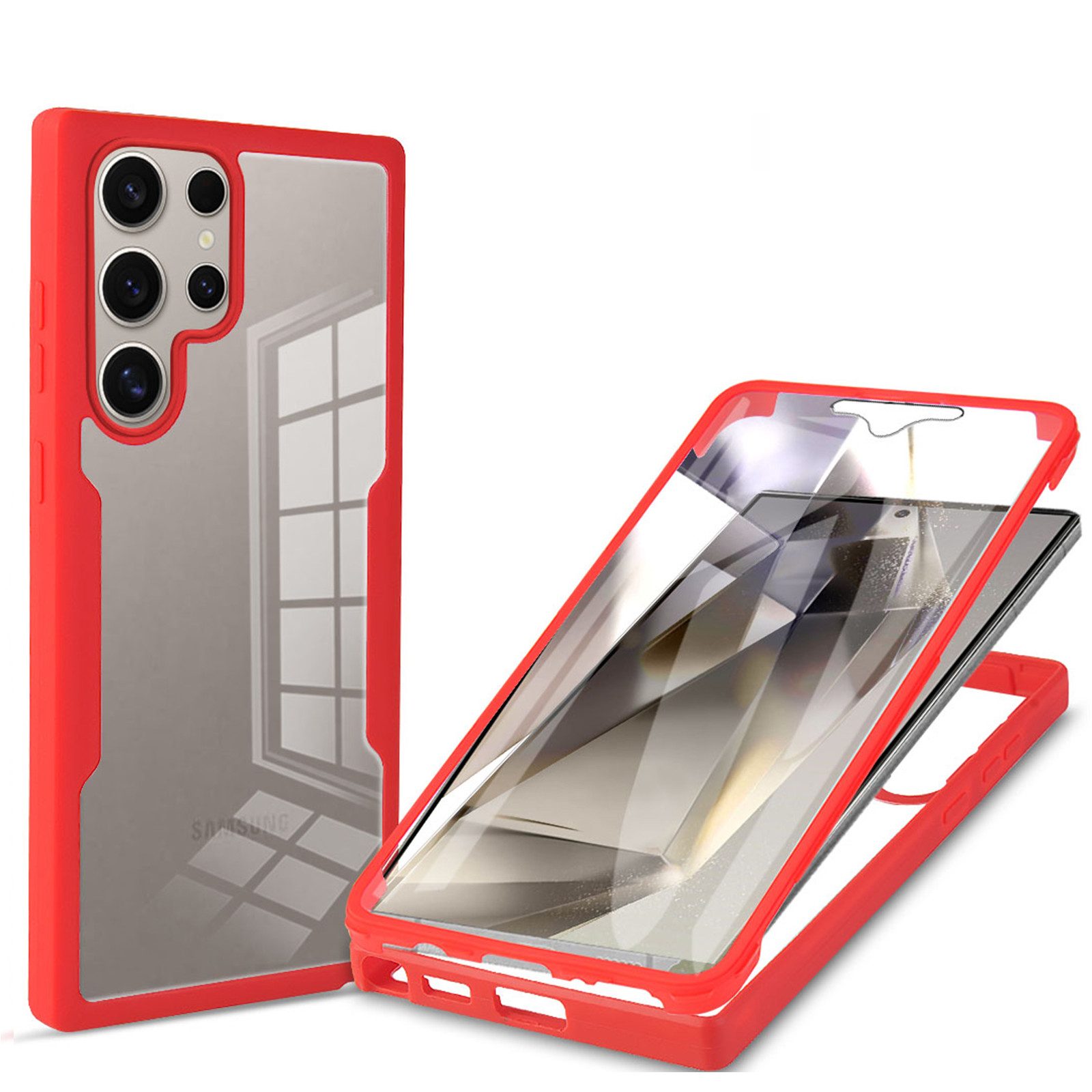 betterfon Handyhülle für Samsung Galaxy S25 Ultra TPU Schutzcase, 2-teiliges 360 Grad Case mit Rundumschutz und Displayschutz