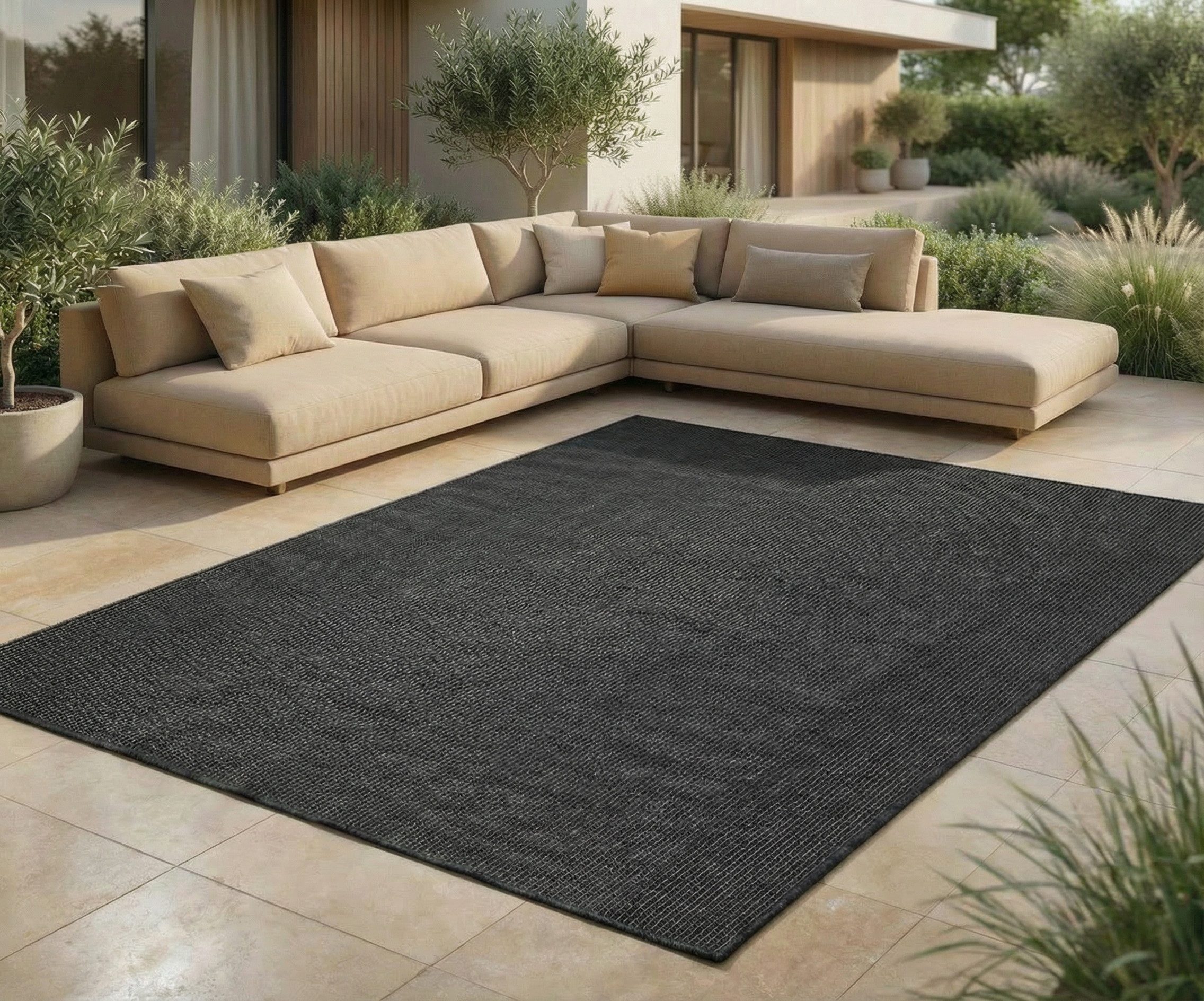 Jimri Outdoorteppich Key West, Rechteckig, Outdoor Teppich Balkonteppich Terassenteppich