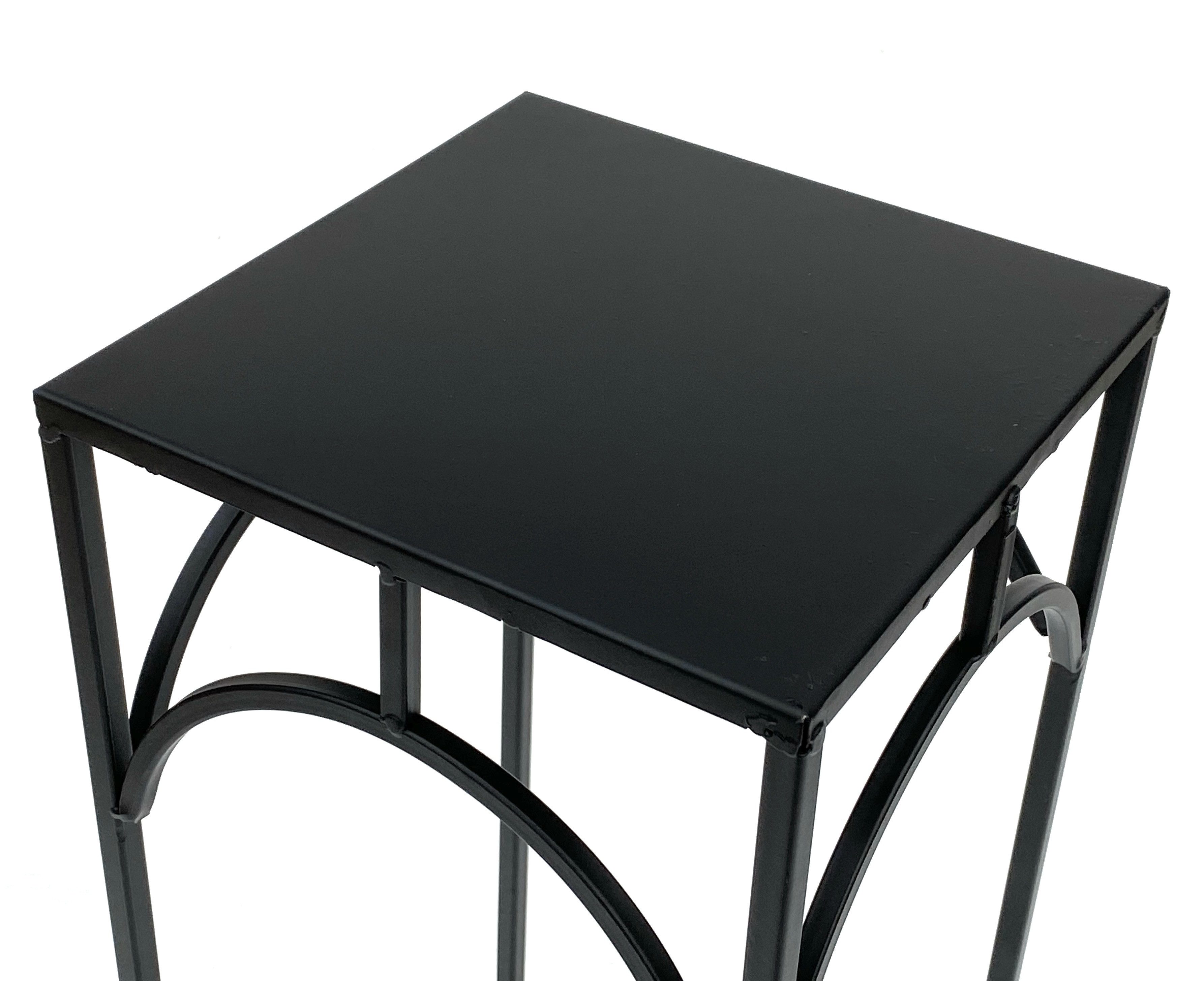 DanDiBo Blumenhocker Metall Schwarz Eckig 50 cm Blumenständer 96132 S Beistelltisch