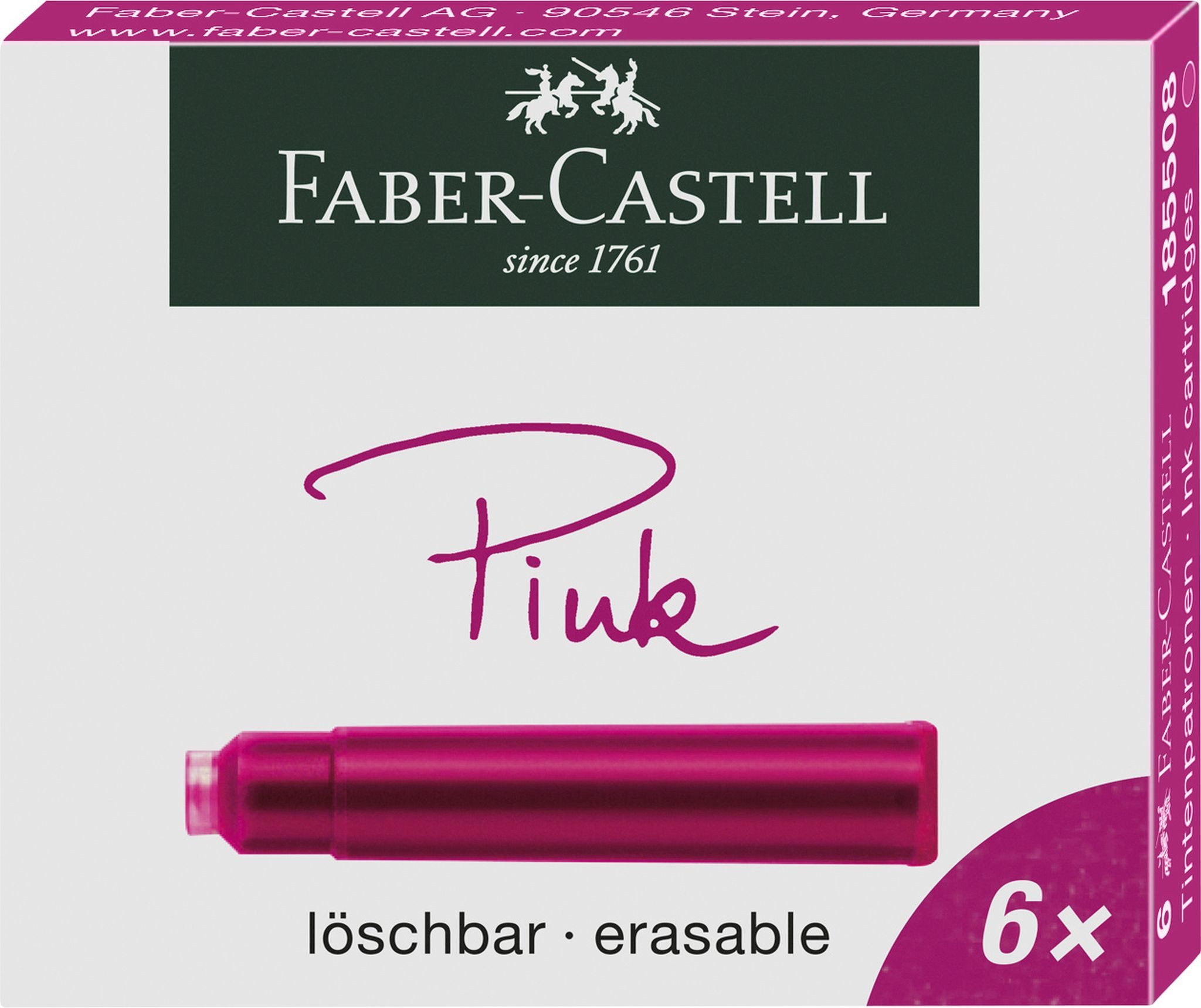 Faber-Castell Faber Castell Tintenpatronen Standard 6er pink Tintenpatrone
