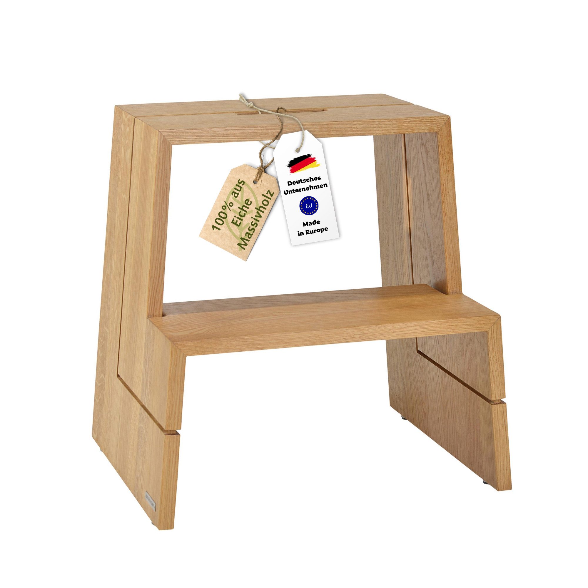 NATUREHOME Tritthocker DESIGN Tritthocker Hocker Eiche 46 x 38 x 46 cm. € 279,00