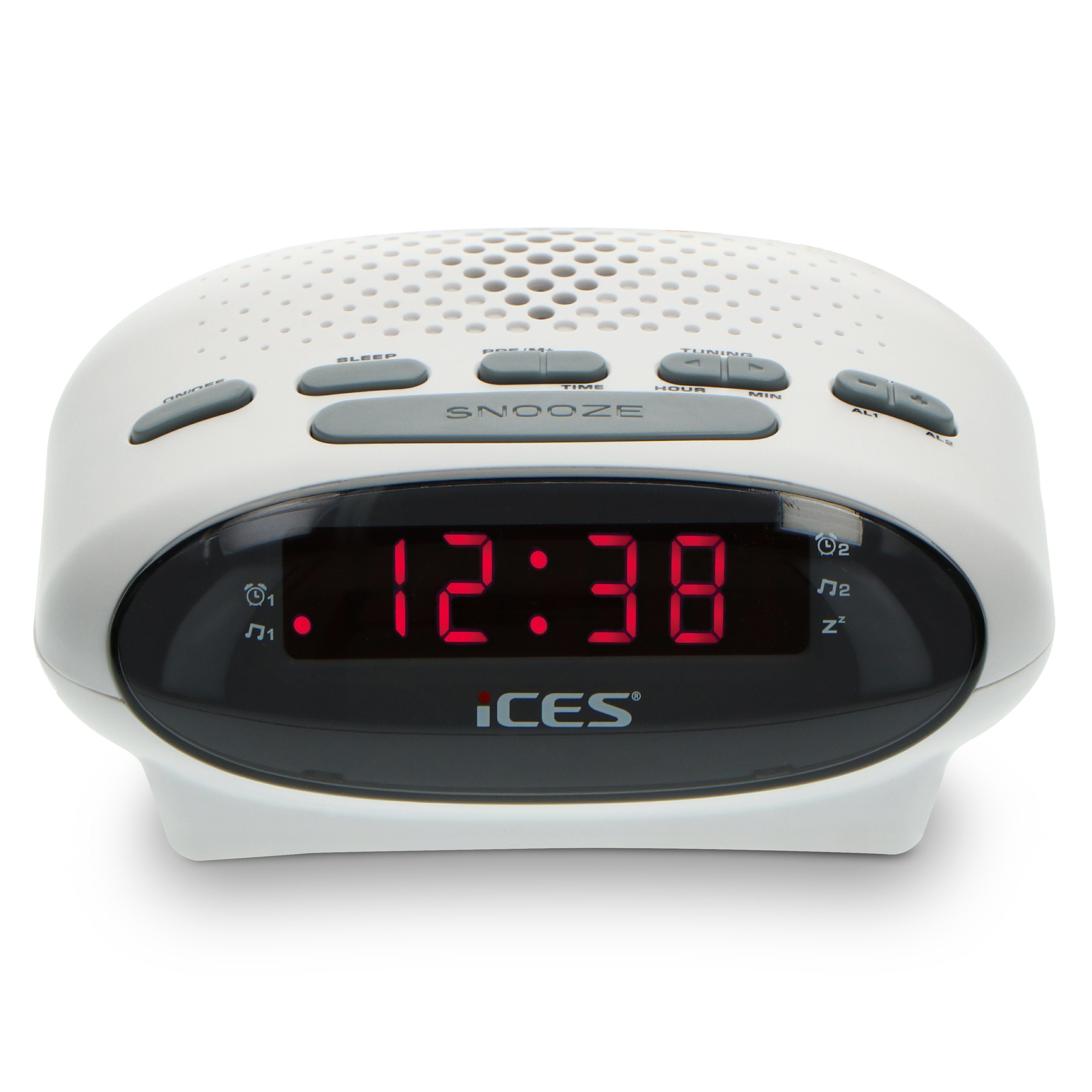 Lenco Radiowecker ICR-210 White modernes Uhrenradio mit LED Display & Batte günstig online kaufen