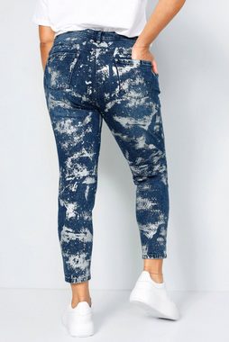 Angel of Style 5-Pocket-Jeans 7/8-Jeans Slim Fit Metallic-Print 5-Pocket