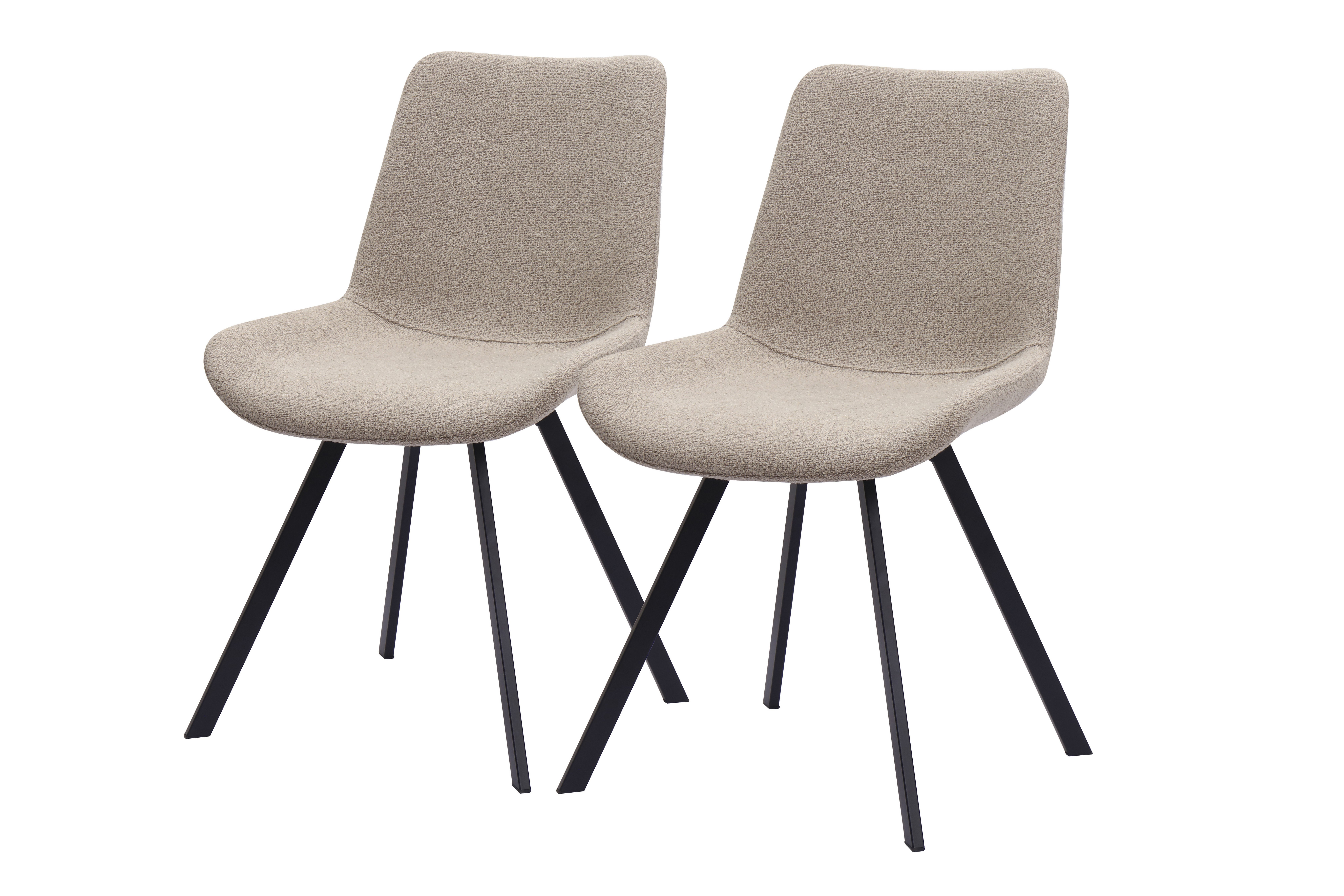 WILLIAMSPACE Esszimmerstuhl Lex 2er Esszimmerstühle, gepolsterte Schale, Metallgestell, 2er-Pack – Bild 2 von 5