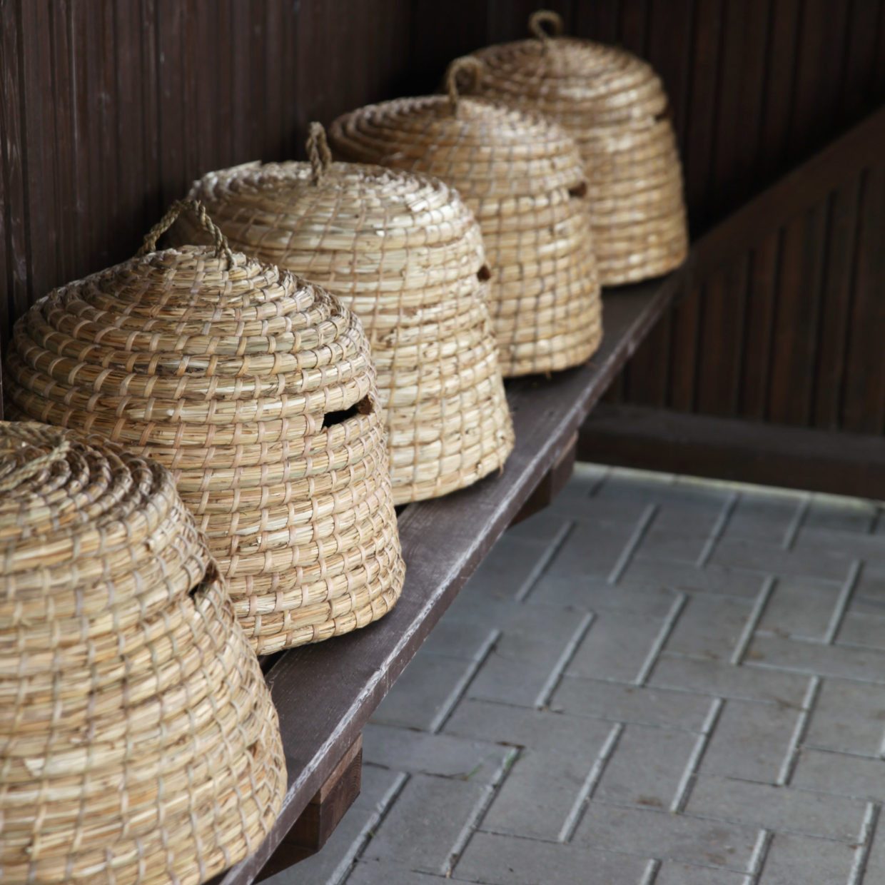 esschert design Bienenkiste Bienenkorb, Weizenstroh