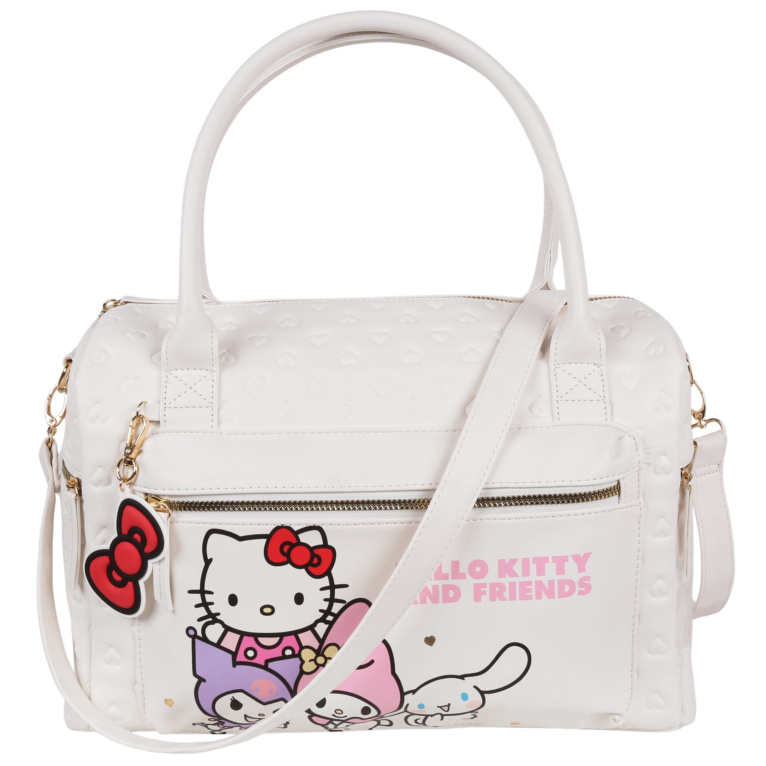 Hello Kitty Handtasche Hello Kitty Weiße Reisetasche mit Reißverschluss 38x26x16 cm