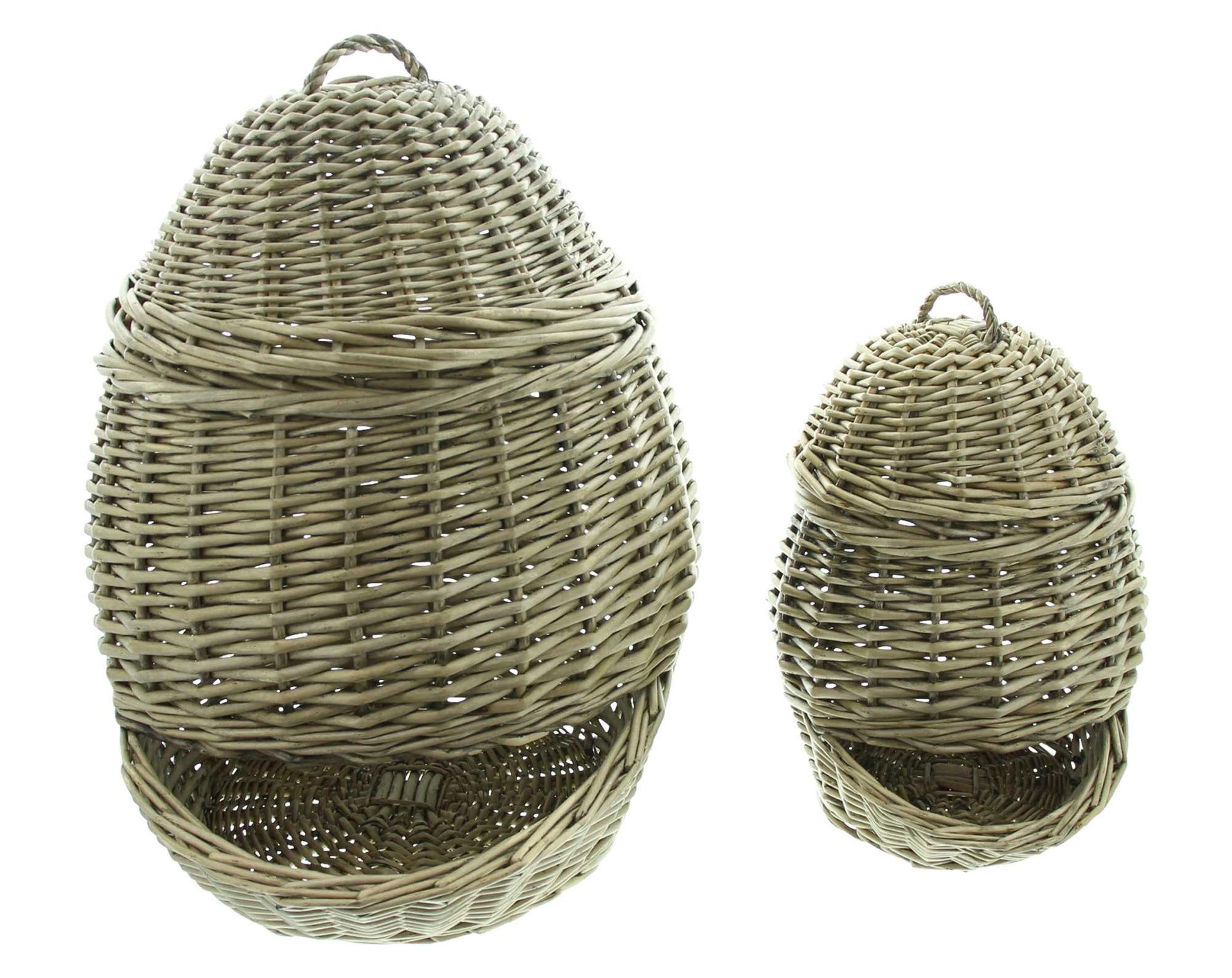 Allzweckkorb 2x Gemüsekorb Weide grau 32+45cm – Kartoffelkorb