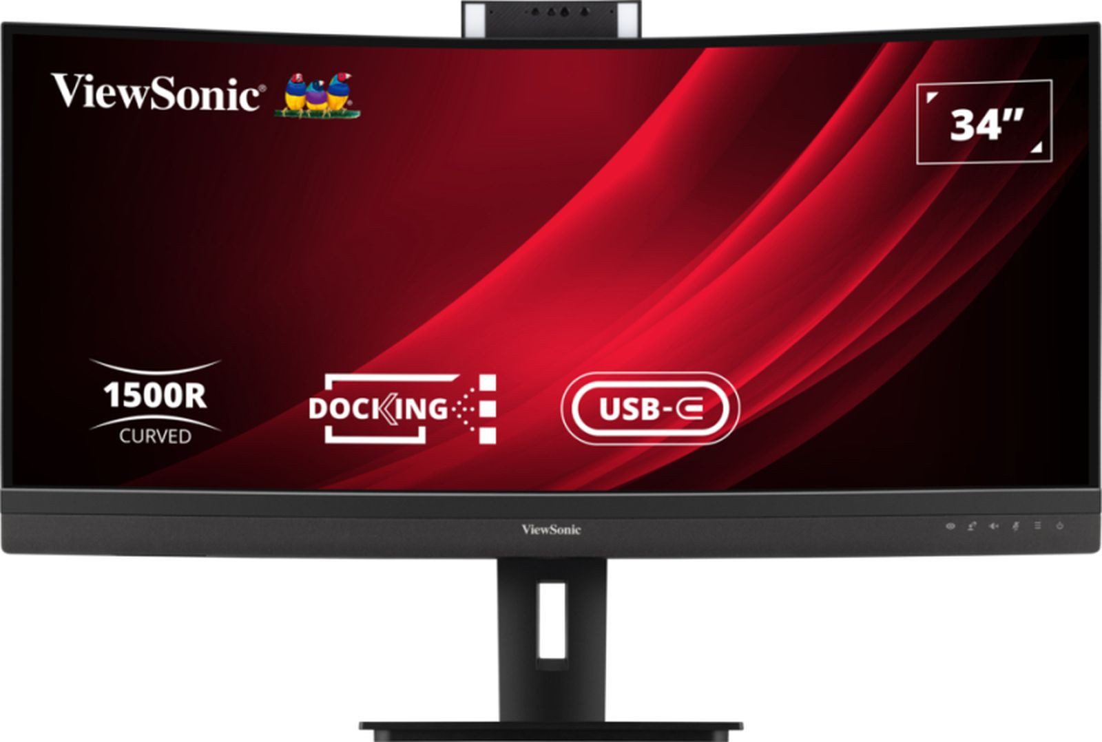 Viewsonic VG3457CV - LED - gebogen - 86.4 cm (34) TFT-Monitor (3440 x 1440 px, UltraWide Quad HD, 5 ms Reaktionszeit, 100 Hz, VA, Eingebautes Mikrofon, Curved, Kamera, Lautsprecher, Höhenverstellbar)